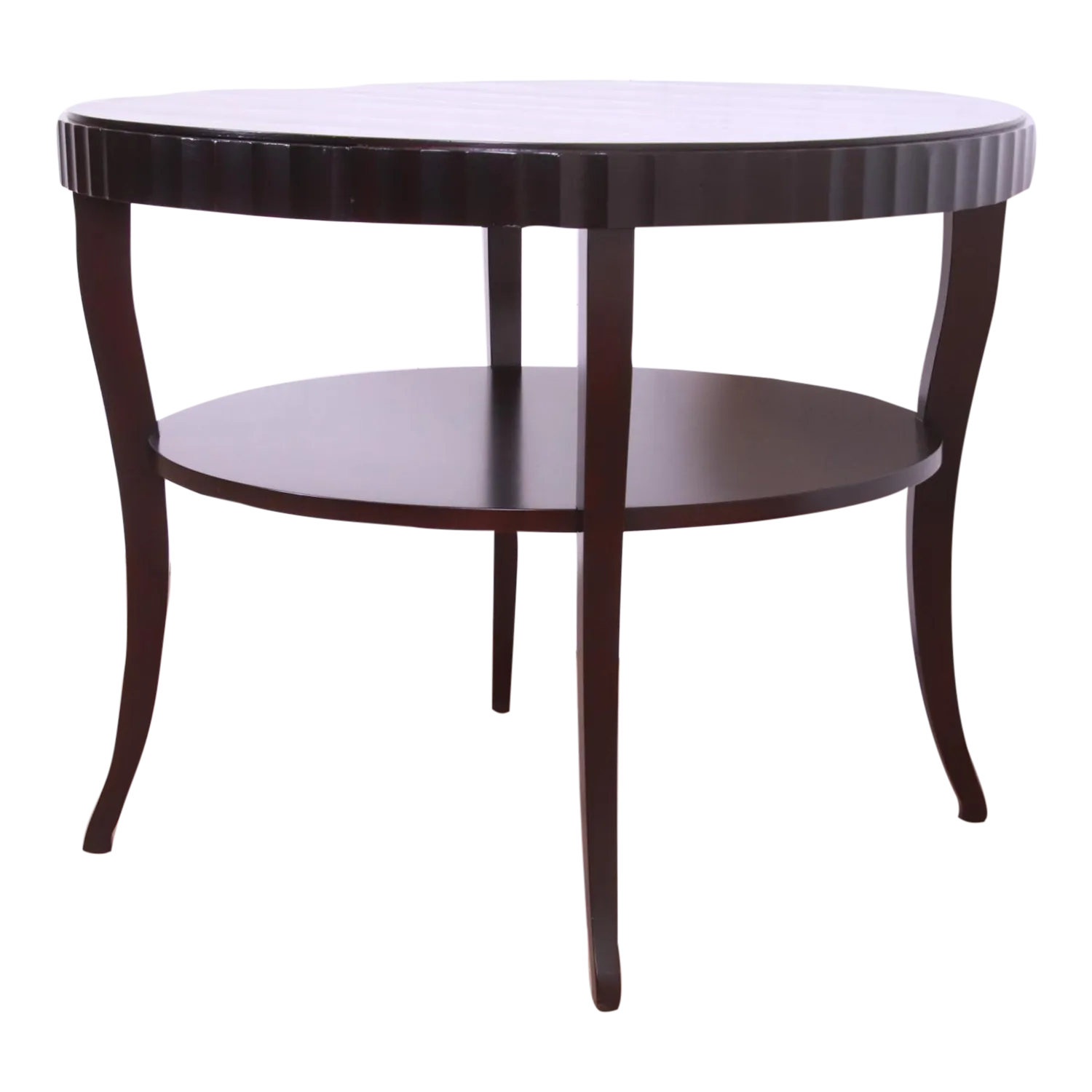 Barbara Barry for Baker Furniture Dark Mahogany TwoTier Center Table