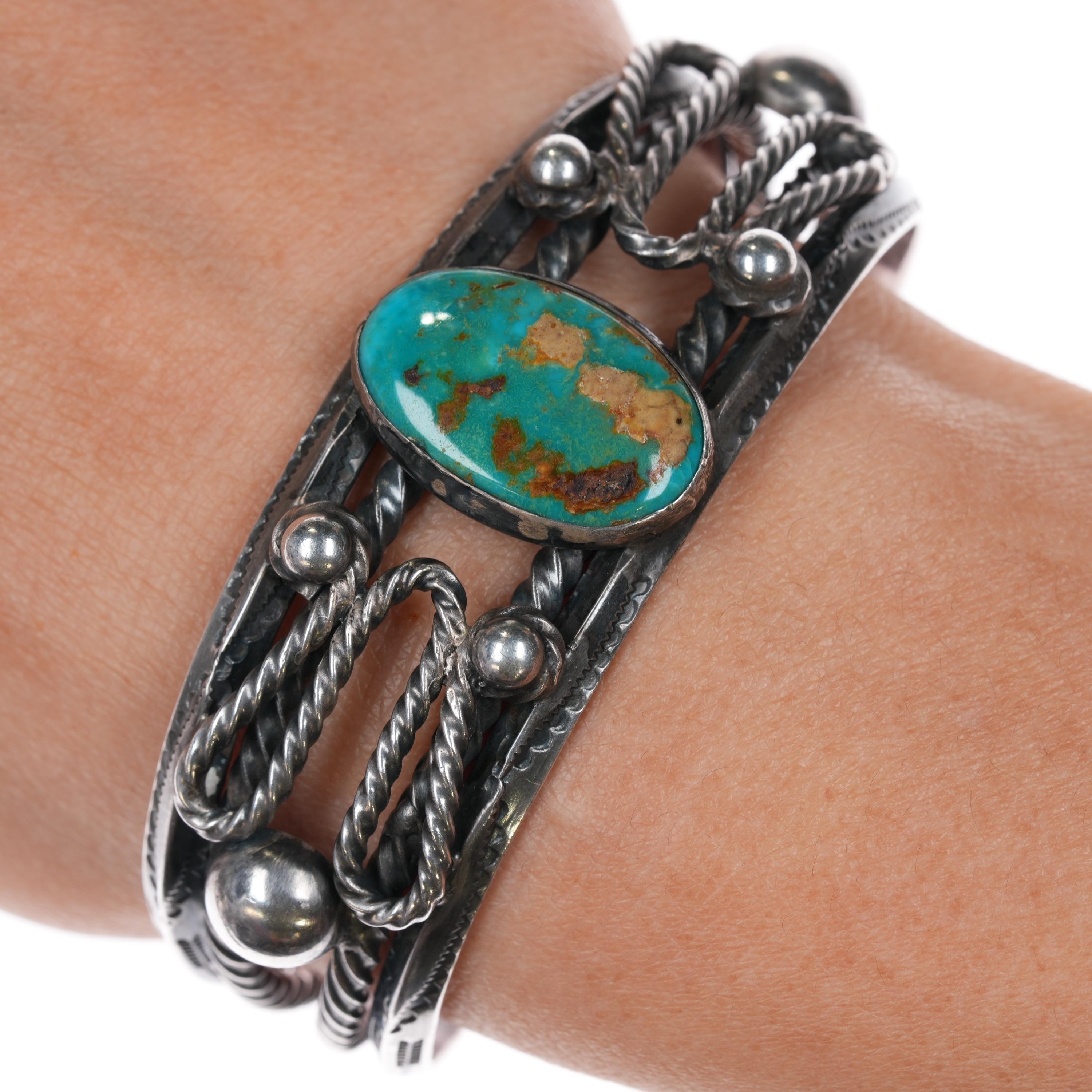 Half-Round WireCuff 1940～Vintage Navajo 6.5