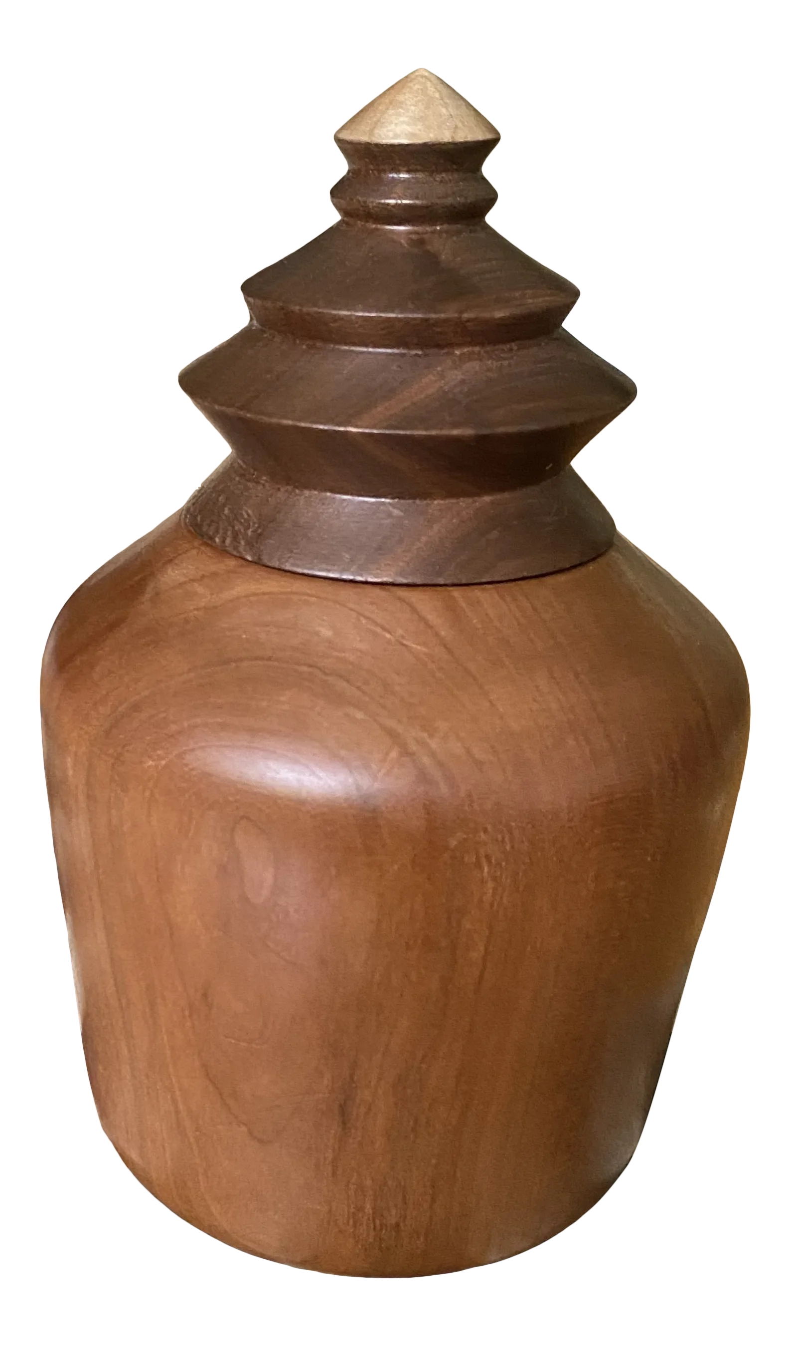 Modernist Studio Craft Wood Vessel Urn