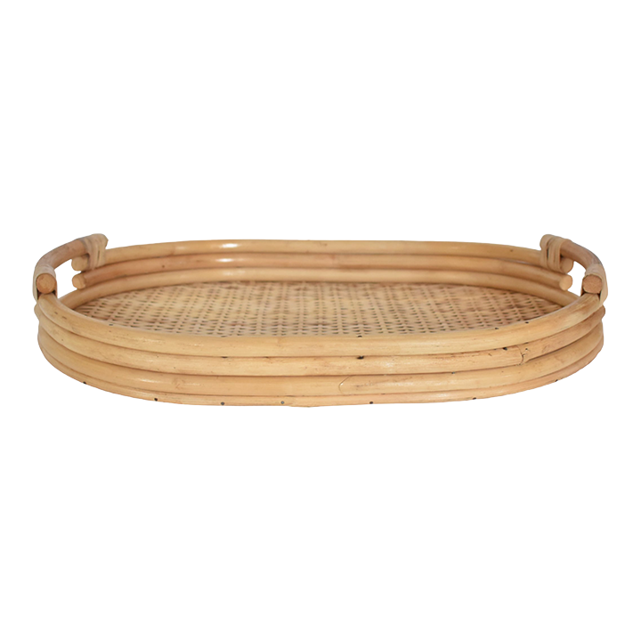 Vintage Bamboo Serving Tray Chairish