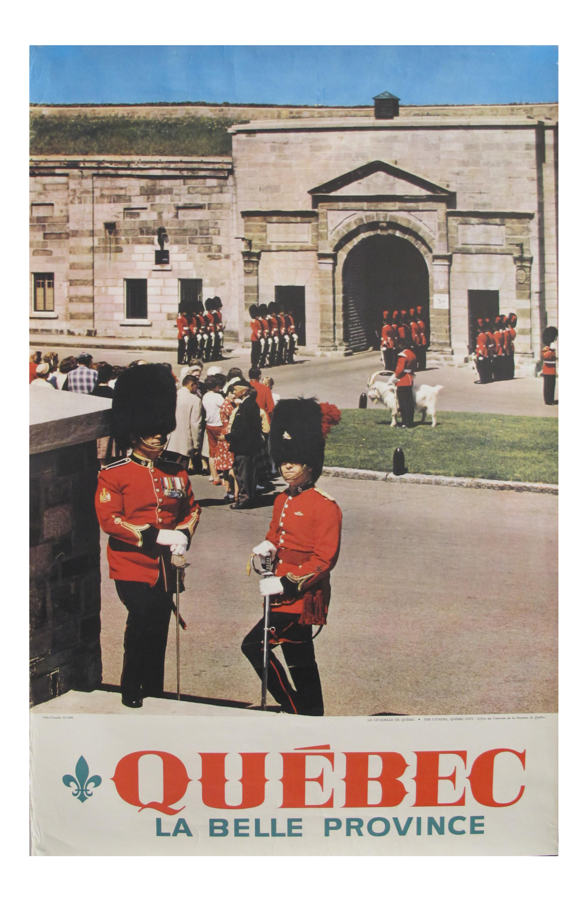 1960s Original Canadian Travel Poster, Quebec La Belle Province 