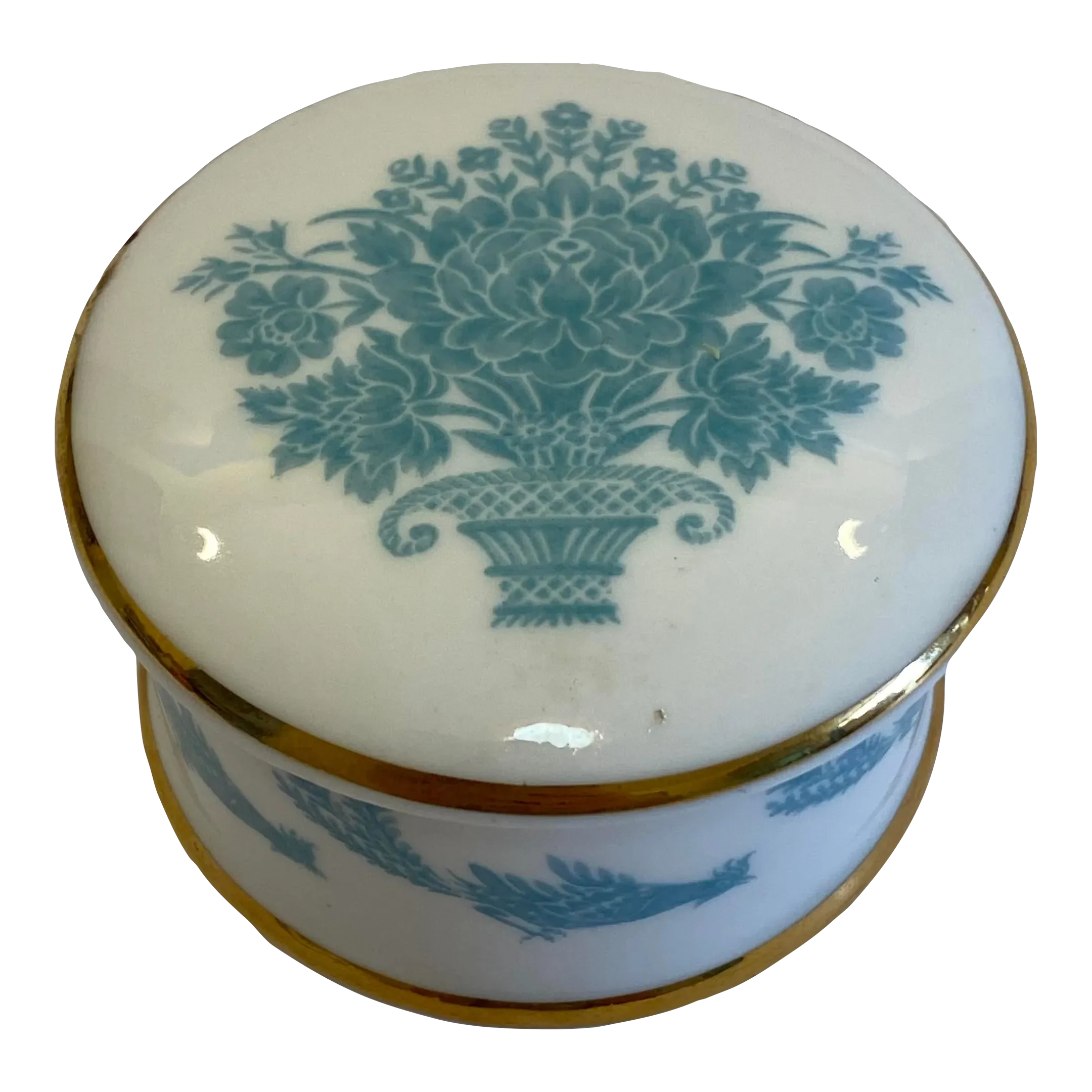 Vintage 1994 Buckingham Palace Porcelain Pill Box | Chairish