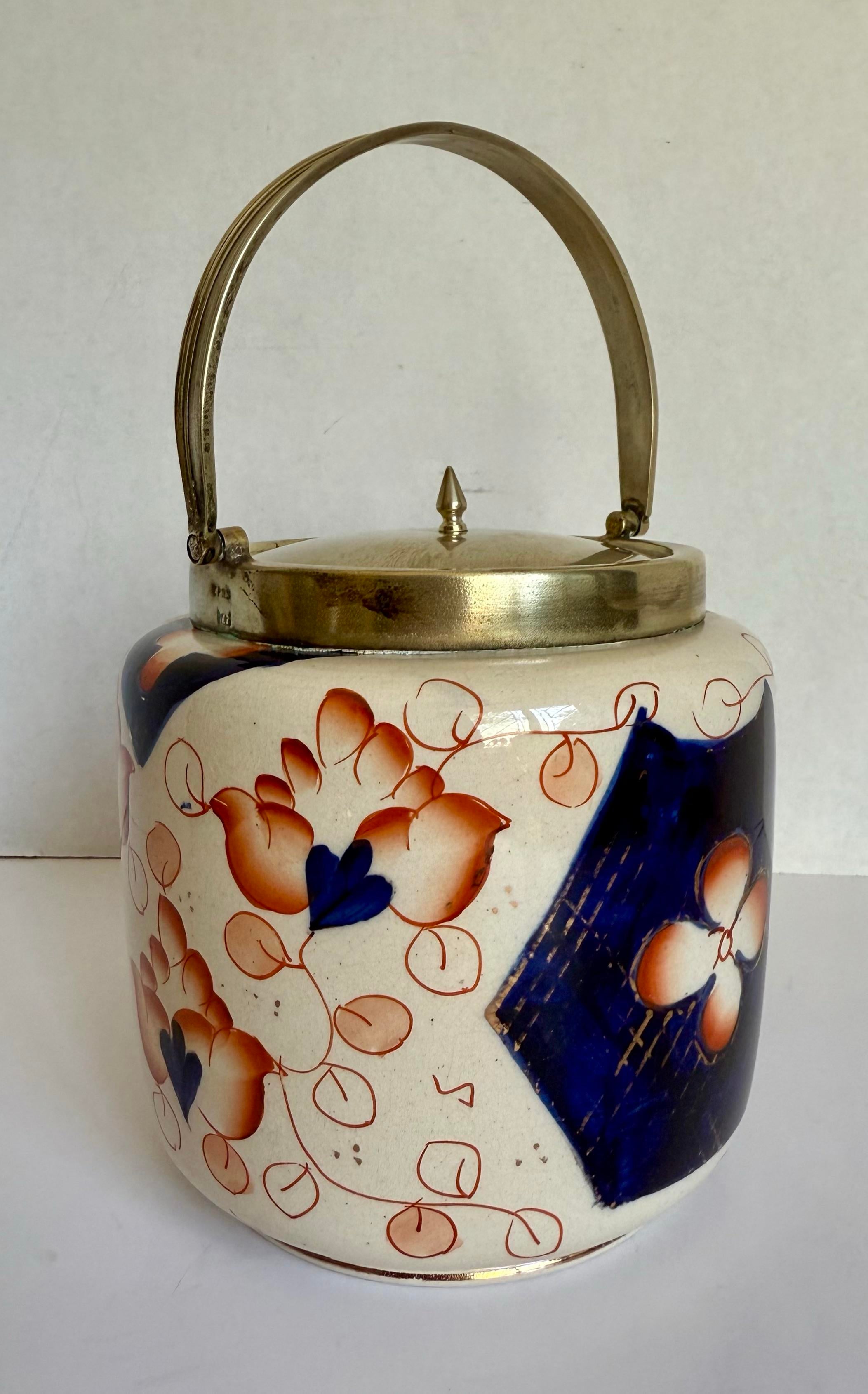 19th Royal Crown Derby Imari Style Bone China Biscuit Tea