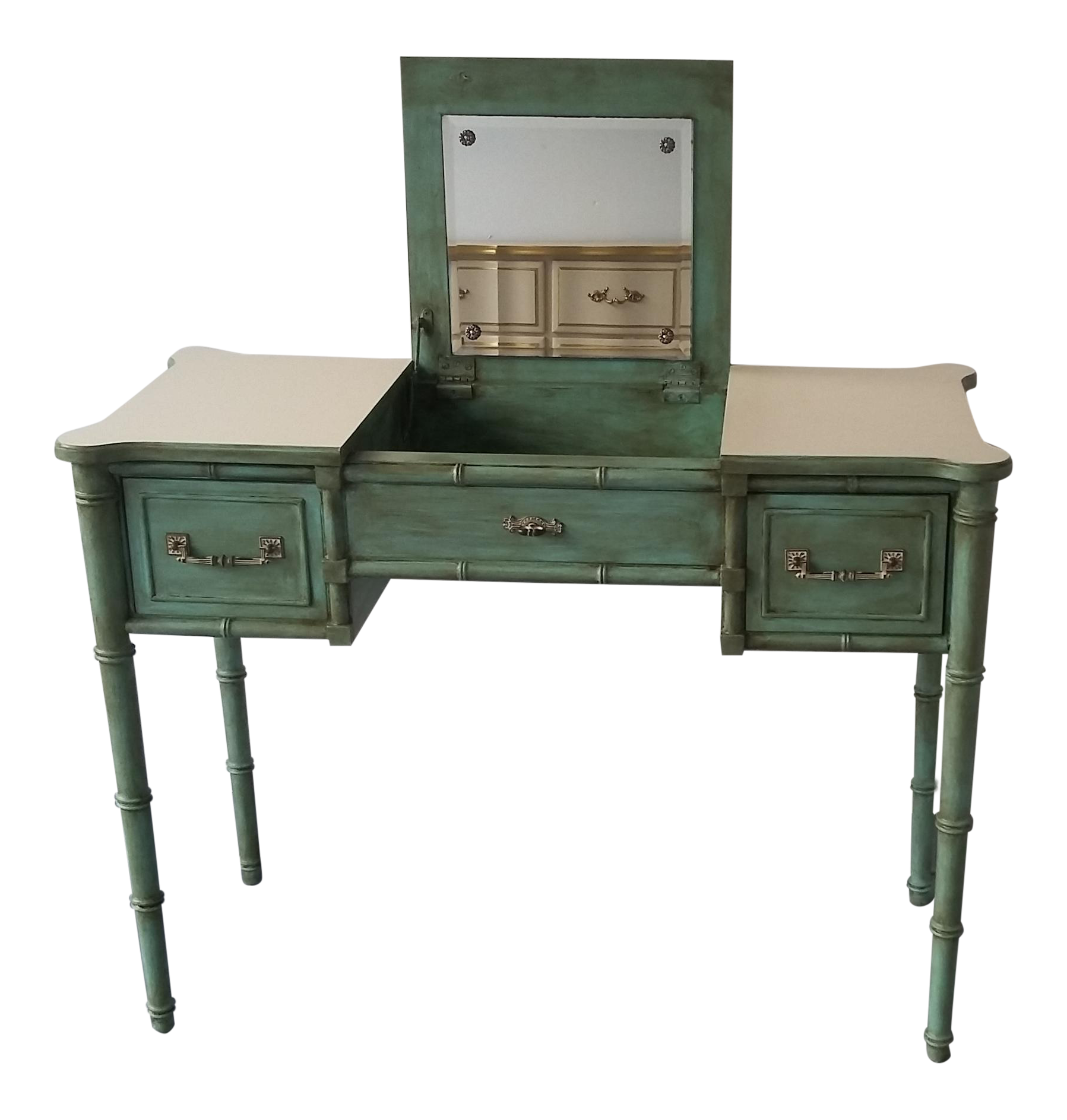 Vintage Henry Link Faux Bamboo Vanity Chairish