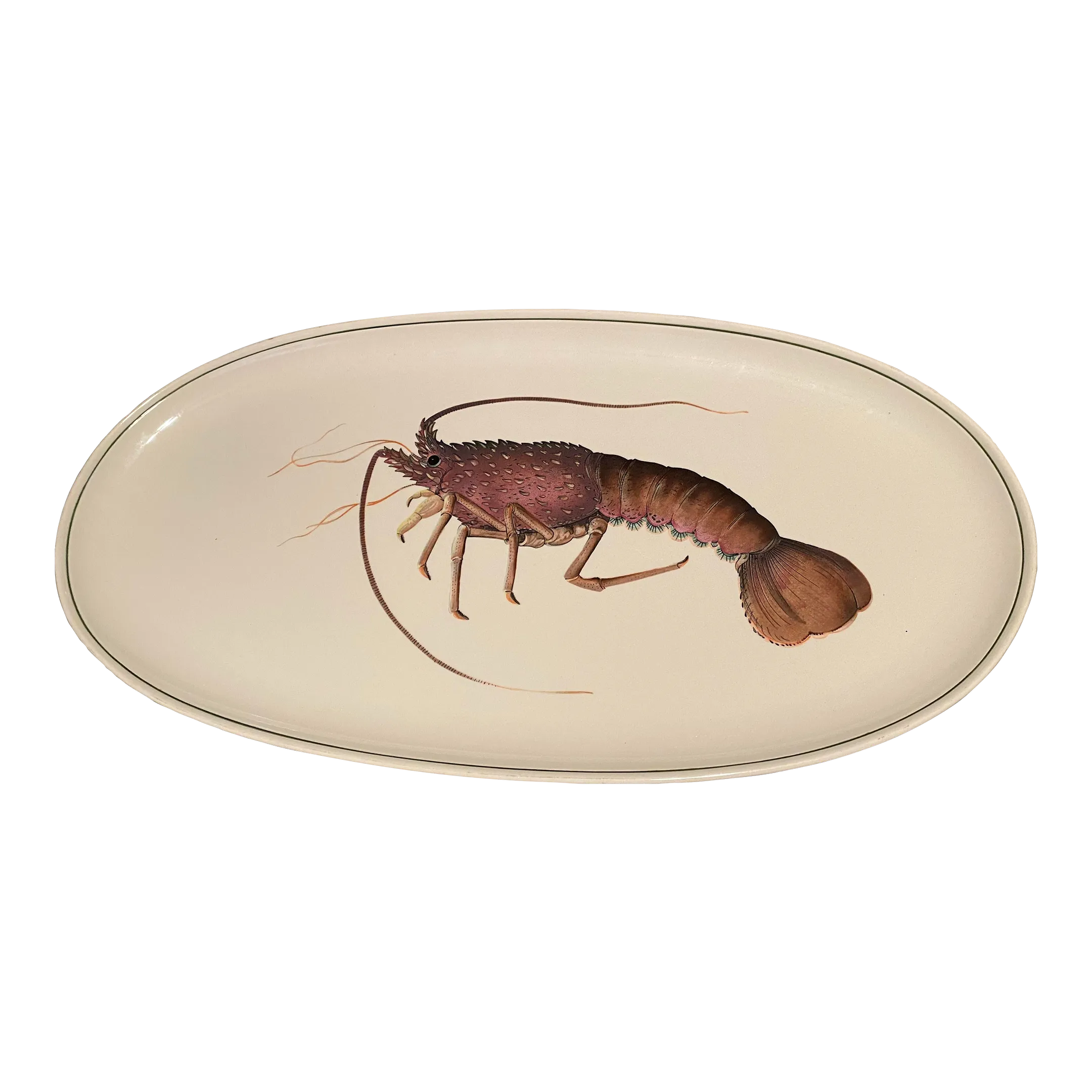 Large 1990s Villeroy & Boch Pacific Lobster Platter From Luxembourg