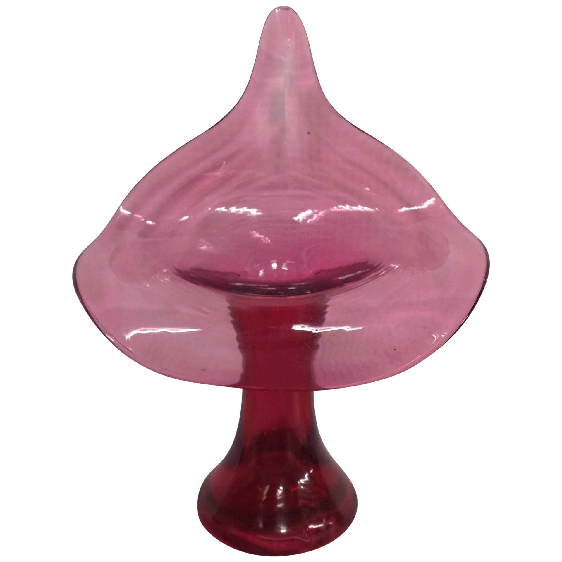 Antique Cranberry Glass Jack in the Pulpit Vase | Chairish