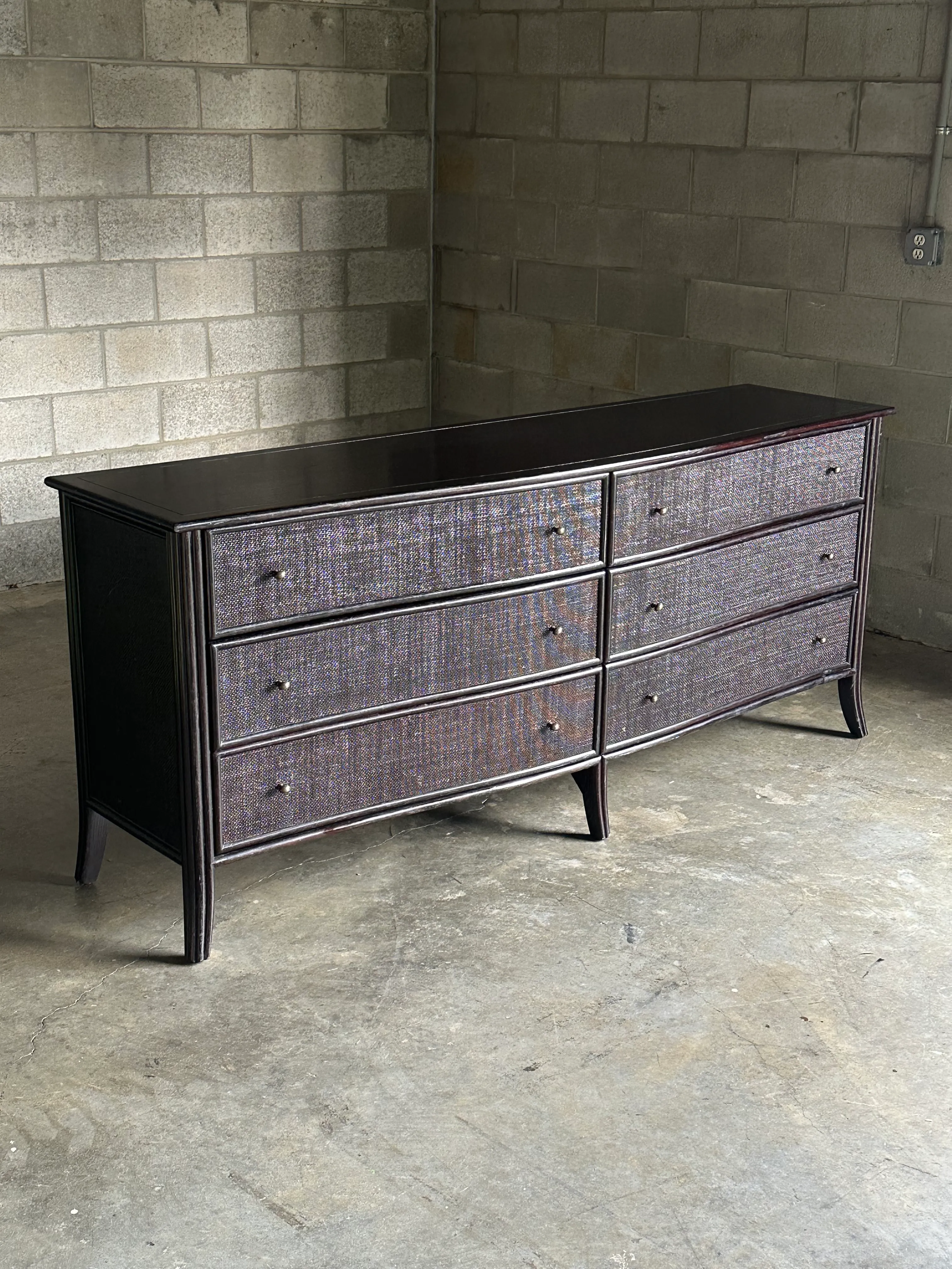2000s dresser 2000s Ralph Lauren Tortoiseshell Ebonized Bachelors Chest of Drawers