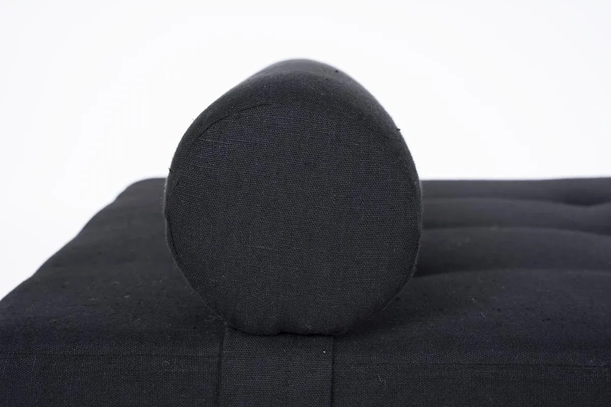 Daybed in Elm and Black Linen, 1980