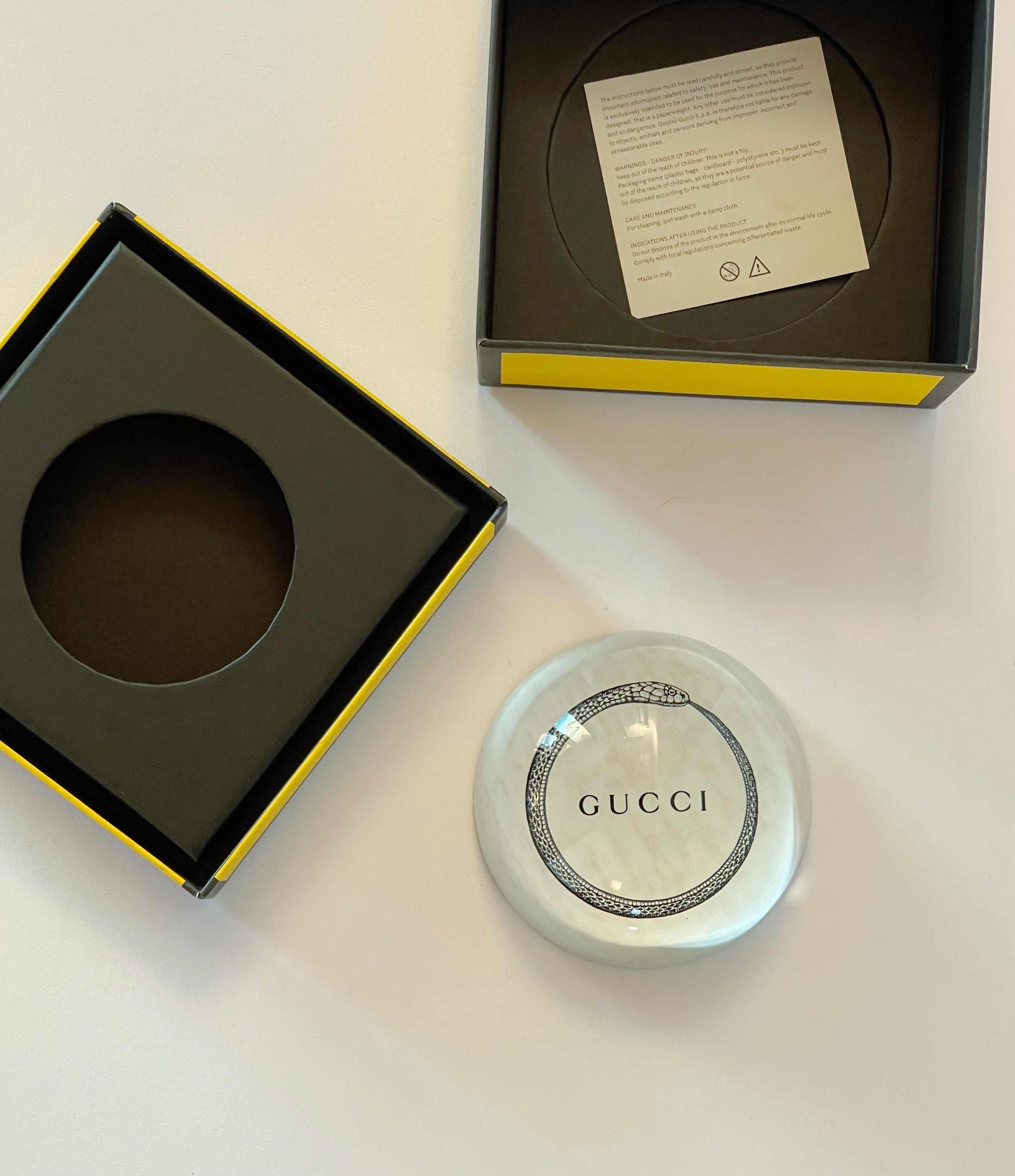 Gucci Glass Snake Paperweight | Chairish