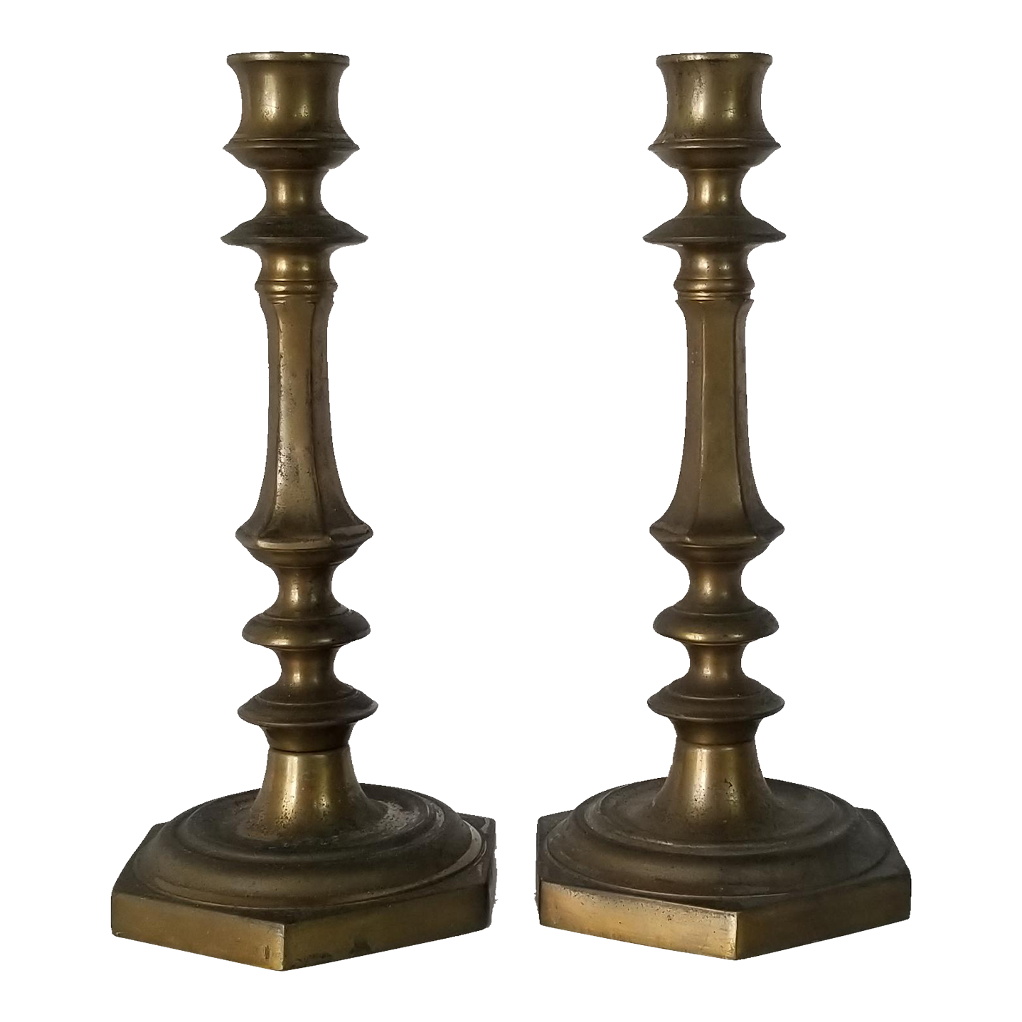 Vintage Heavy Solid Brass Candlesticks a Pair Chairish