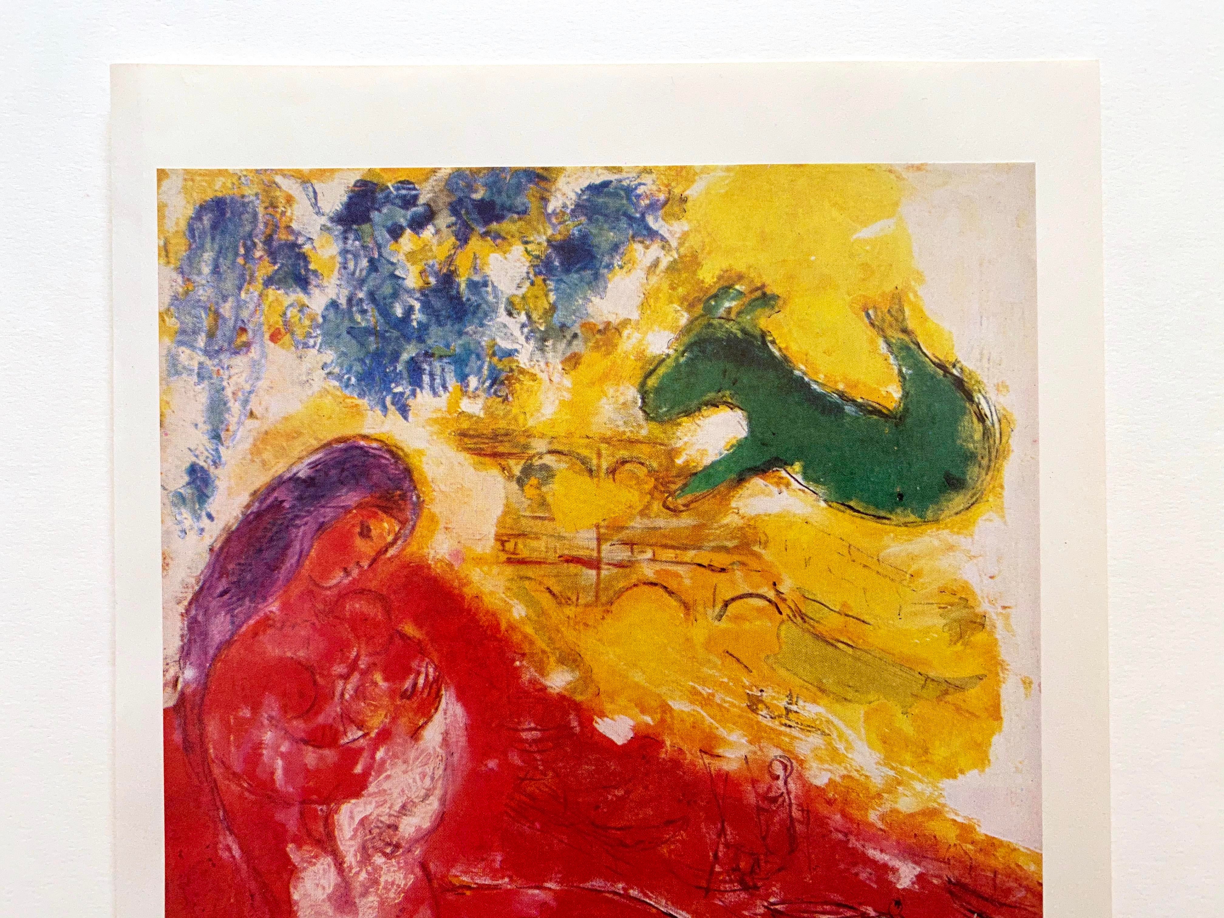 Marc Chagall Vintage 1958 First Edition Lithograph Print