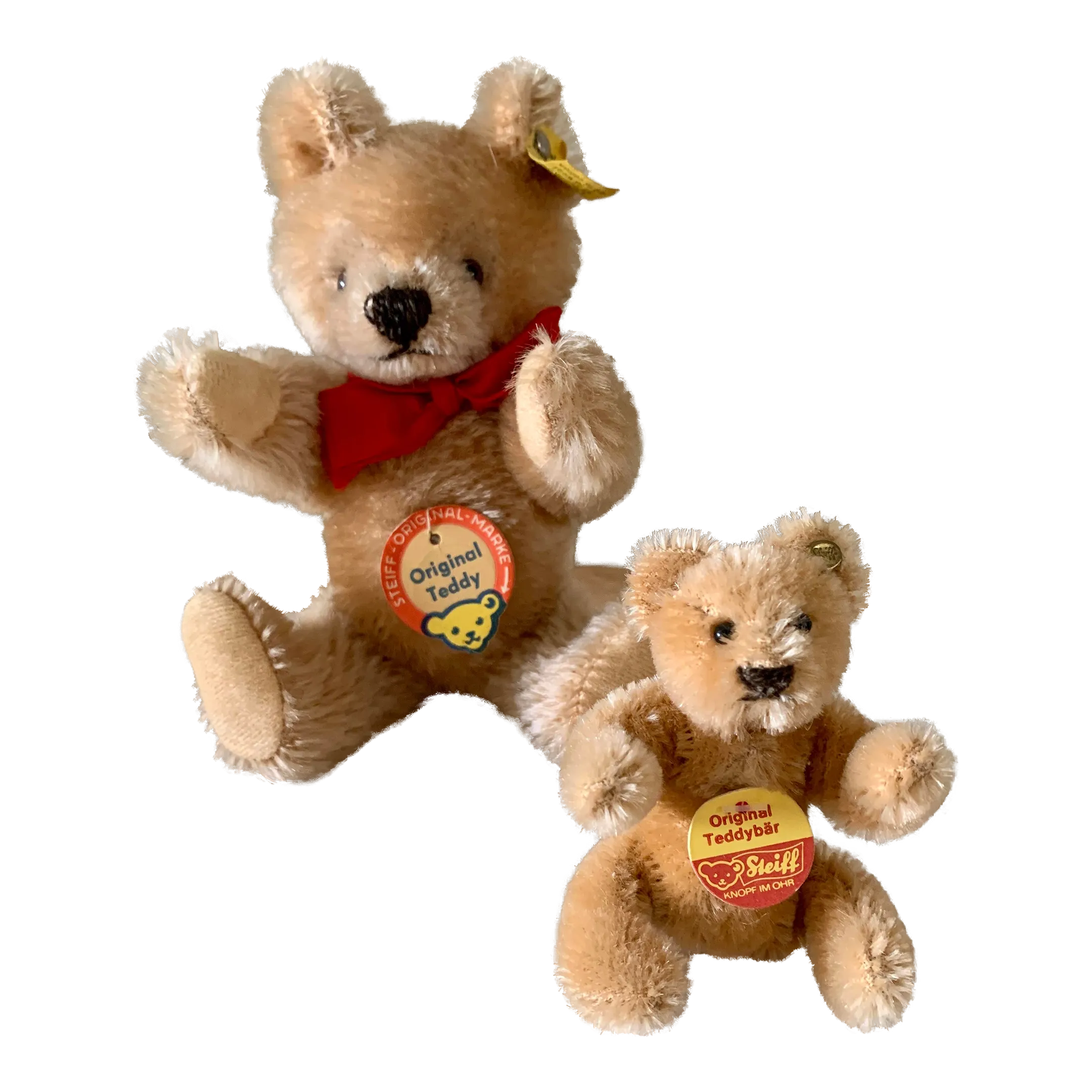 Vintage Original Steiff Jointed Teddy Bear Toy - Set 2 Baby Gift