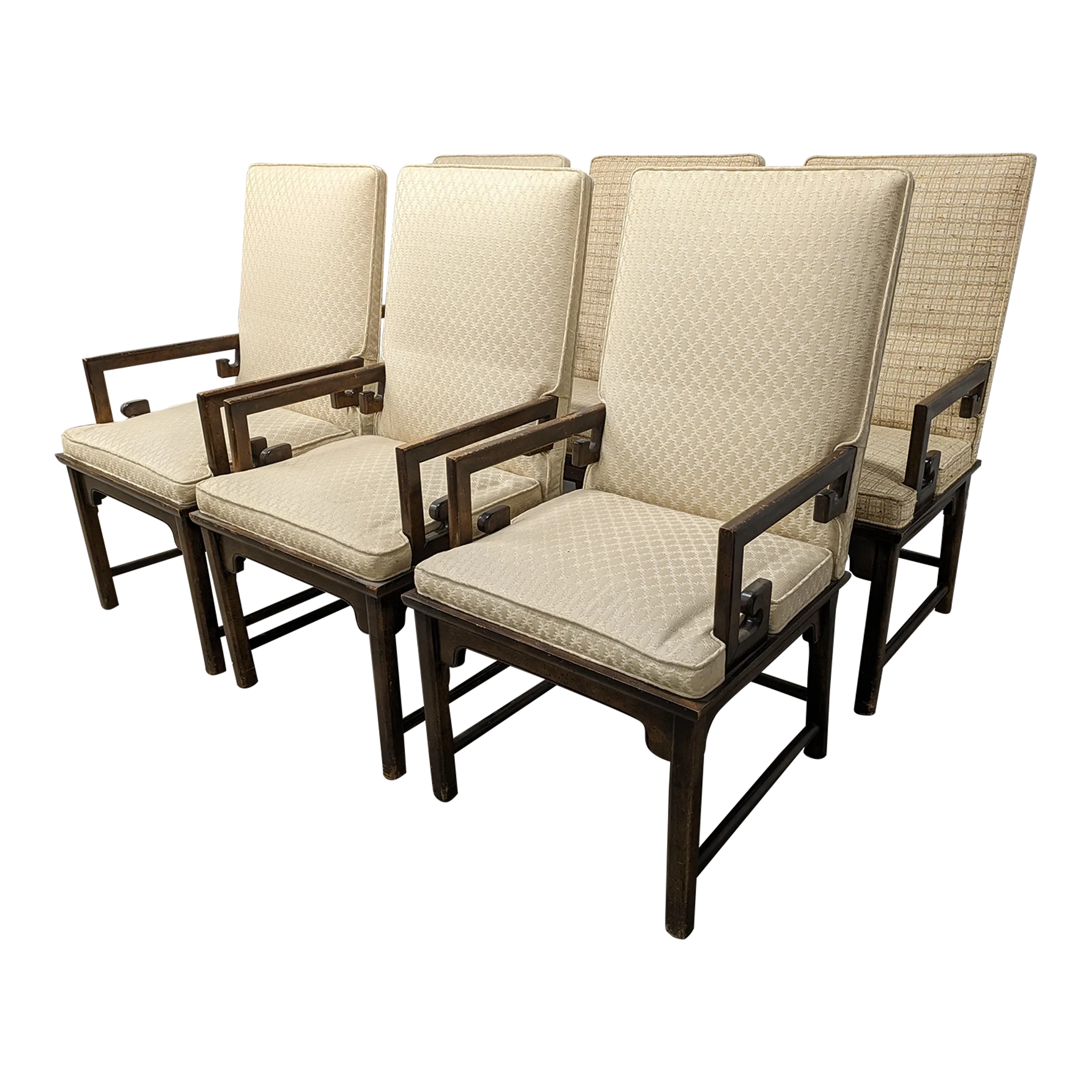 Mid 20th Century 6 James Mont Style Dining Chairs - Set of 6