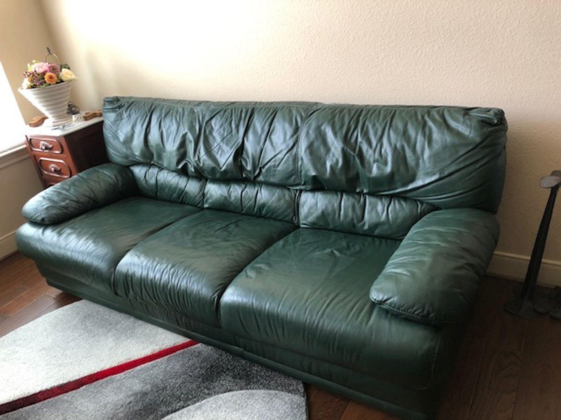 Vintage natuzzi online leather sofa