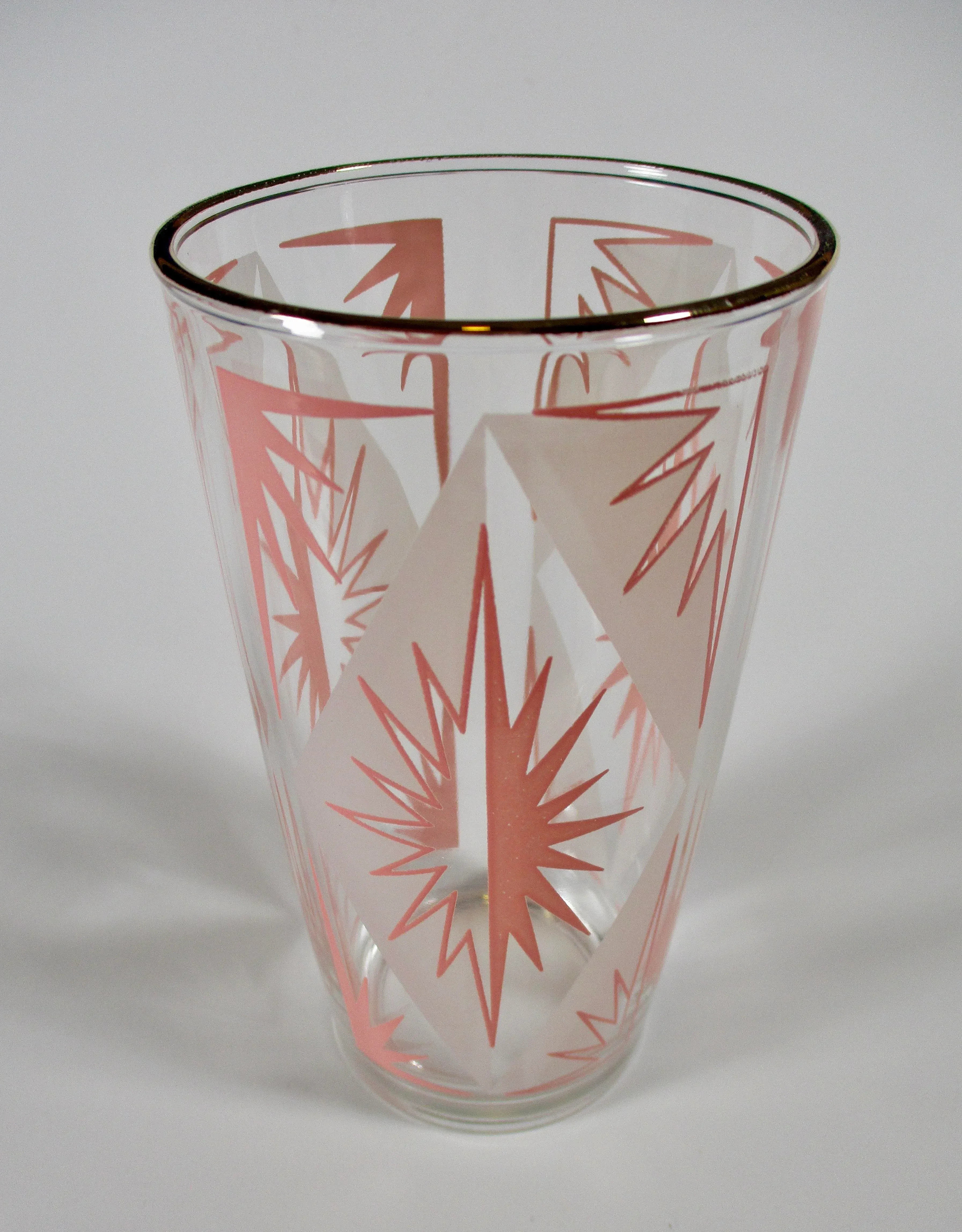 1960s Hazel-Atlas Mid-Century Atomic Pastel Starburst Glasses- Set