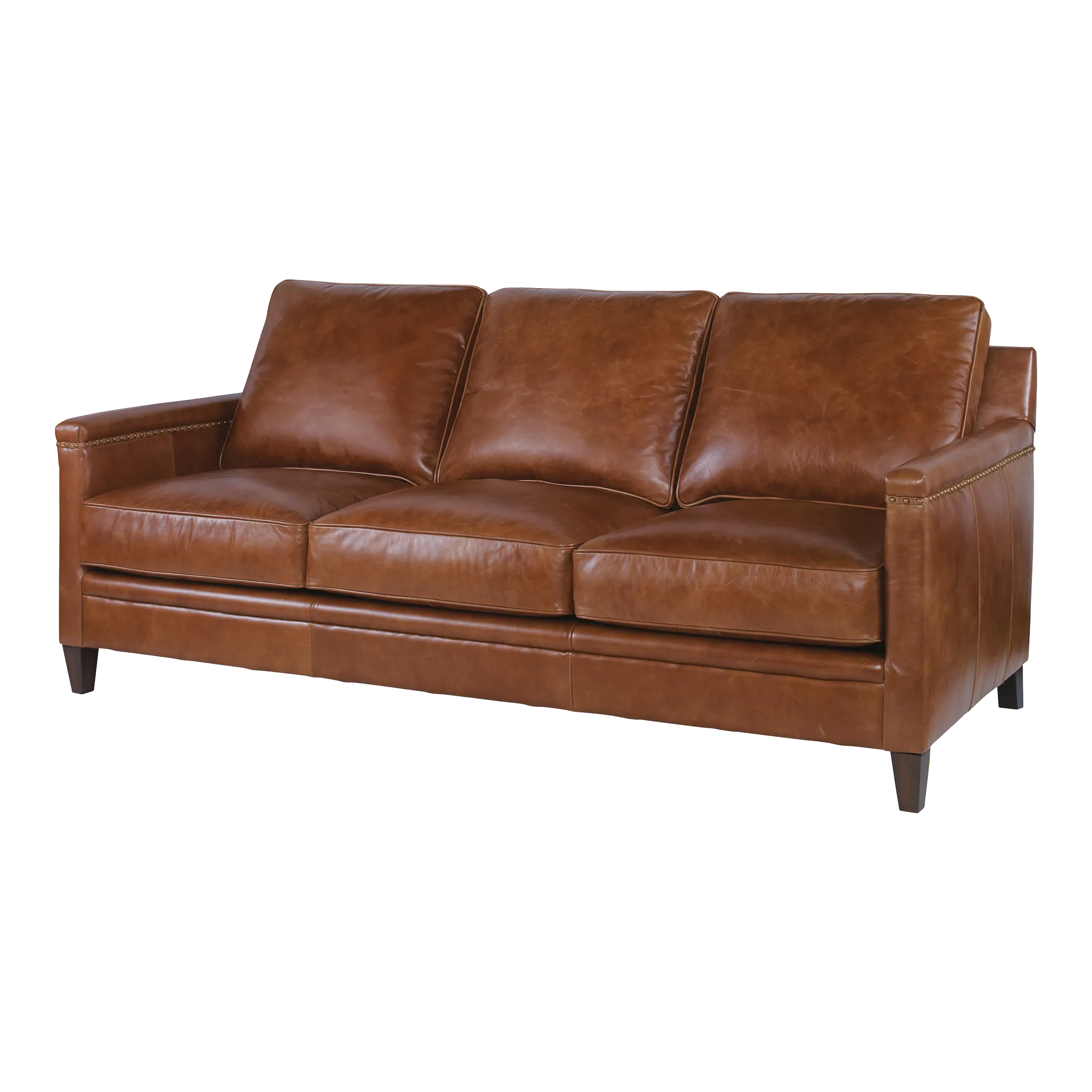 Century Furniture Ruskin Sofa, Russett Leather Chairish