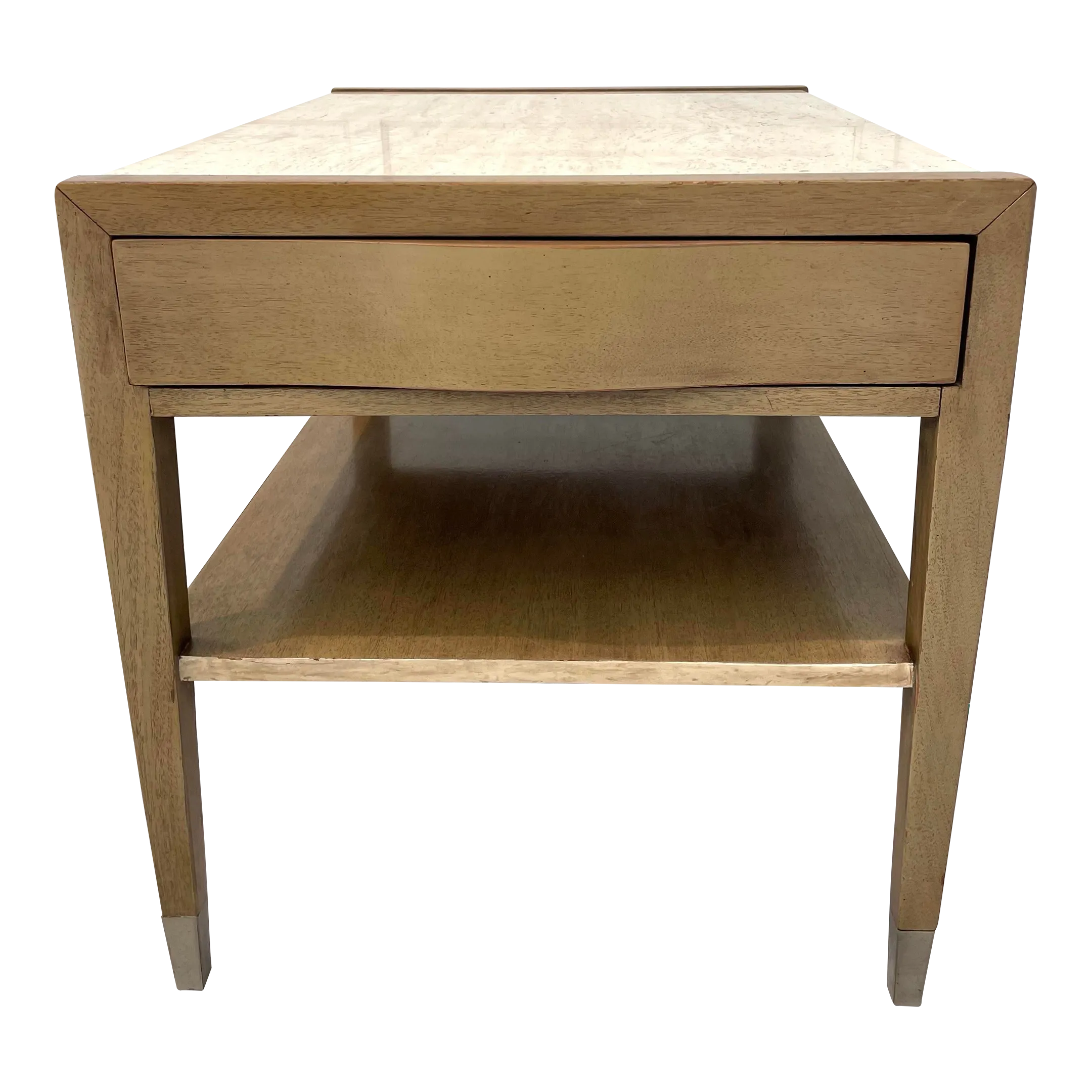 MCM American of Martinsville Travertine Topped Nightstand