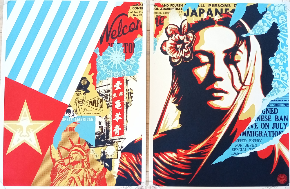 Shepard Fairey (Obey), Welcome Visitor, 2017, Screenprint