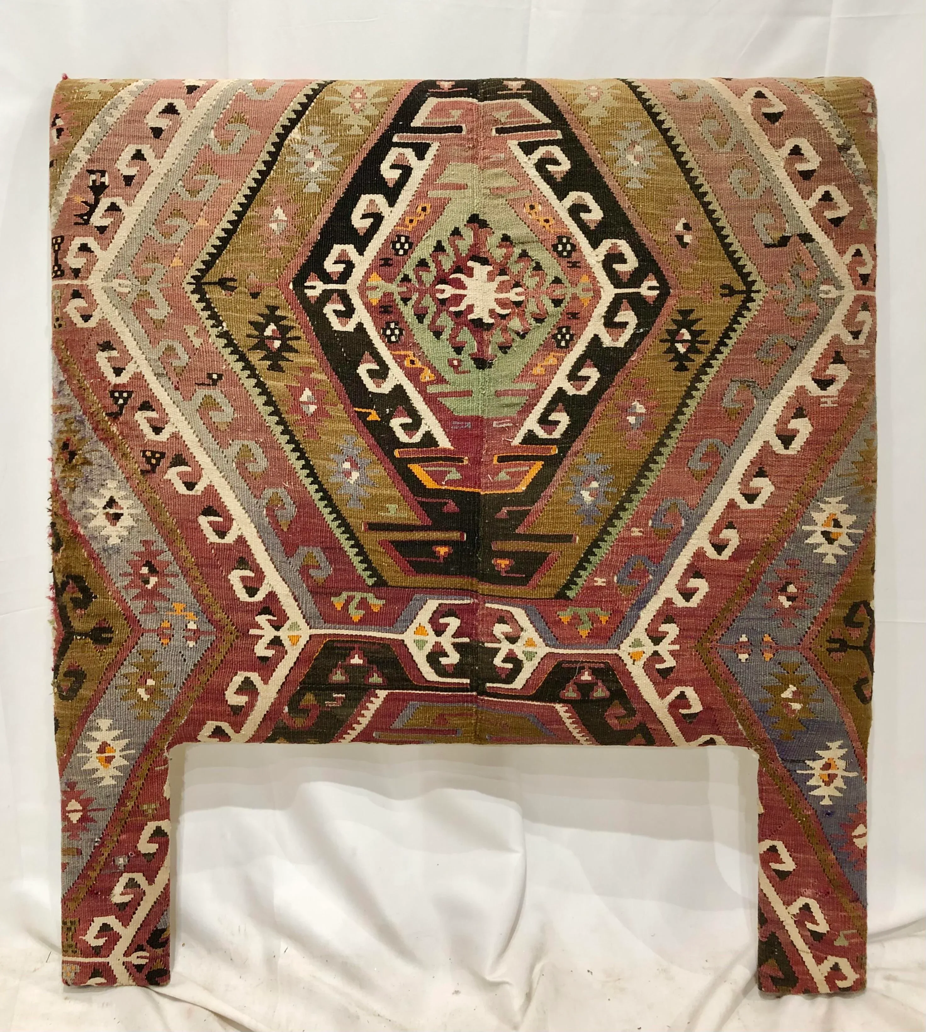 洋書 KILIMS MASTERPIECES FROM TURKEY Mid 20th Century Kilim Covered Headboard | Chairish