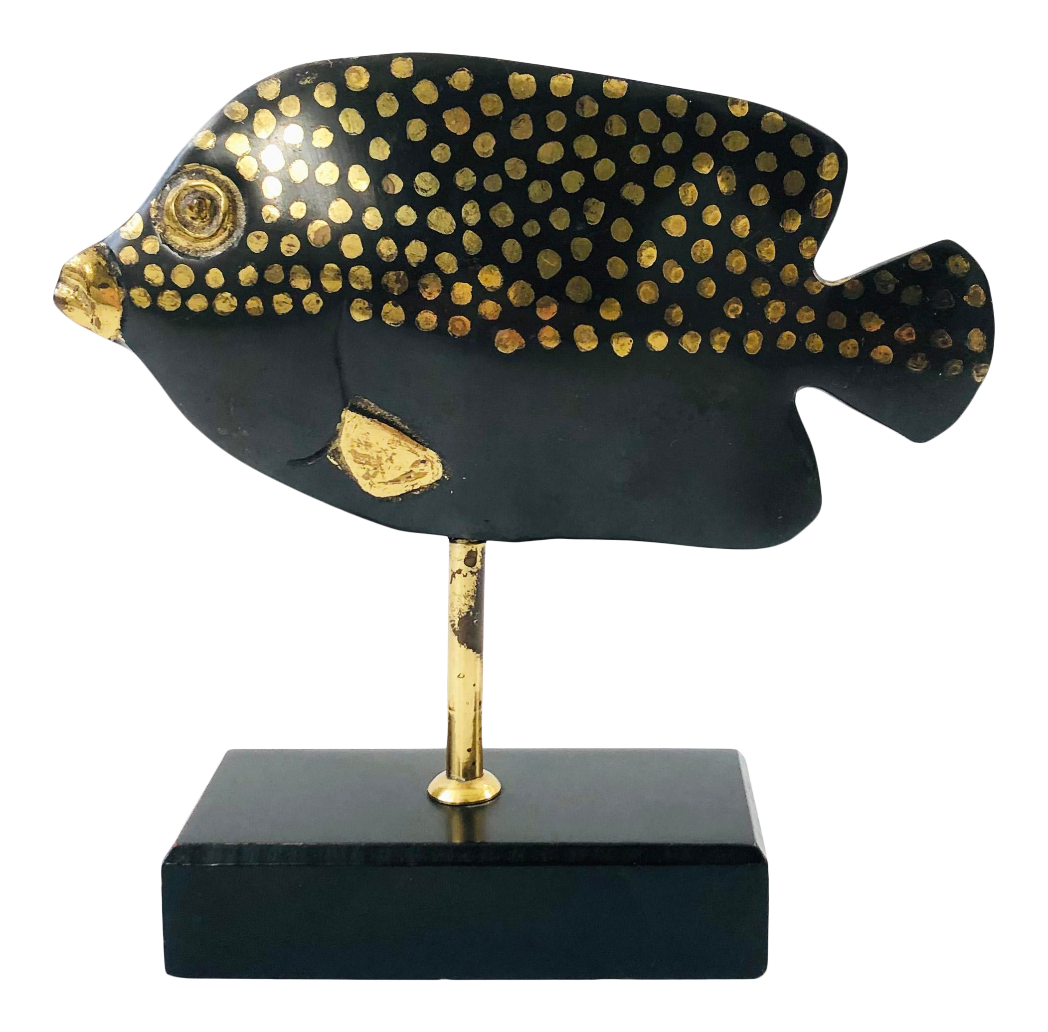 Vintage Brass Fish Sculpture On Stand Chairish vintage brass fish sculpture on stand