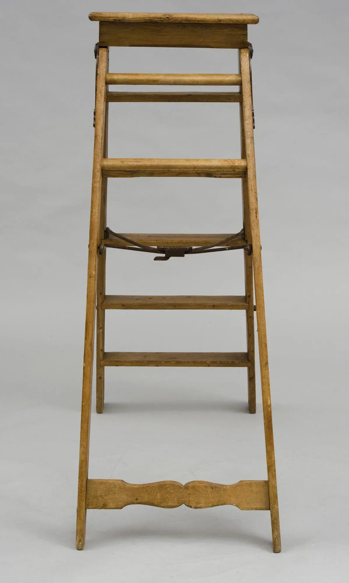 アンティーク雑貨 ladder English Victorian Pine Step Ladder Labeled 