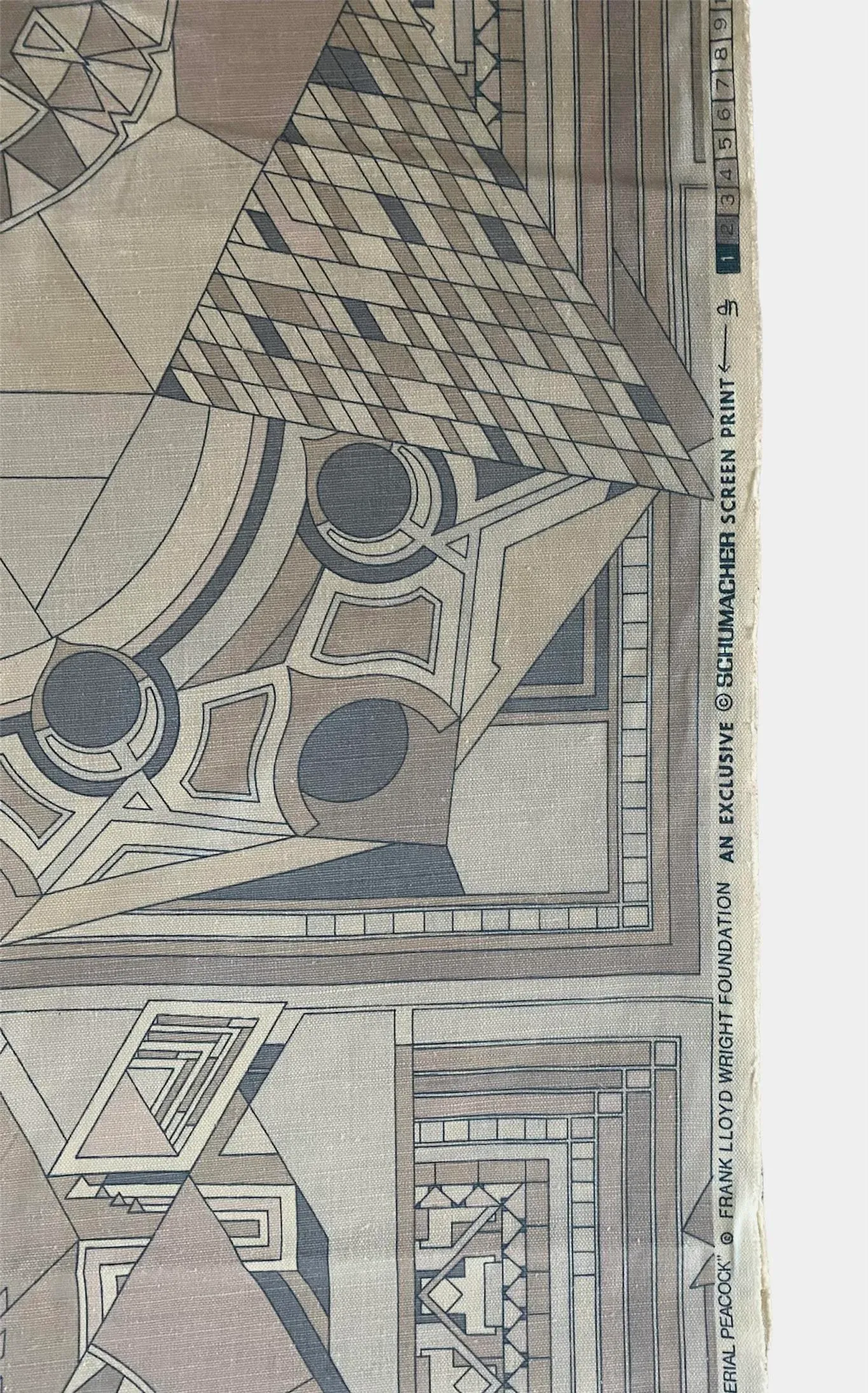 Frank Lloyd Wright for Schumacher, Imperial Peacock, Tokyo, Textile Fabric,  7 Yards | Chairish, image size:1365x2190