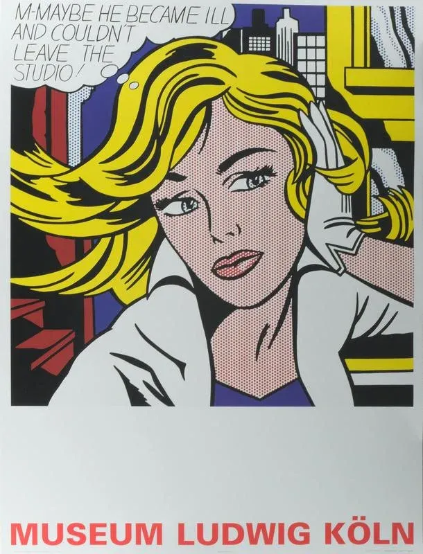 Roy Lichtenstein May Be Girl Poster