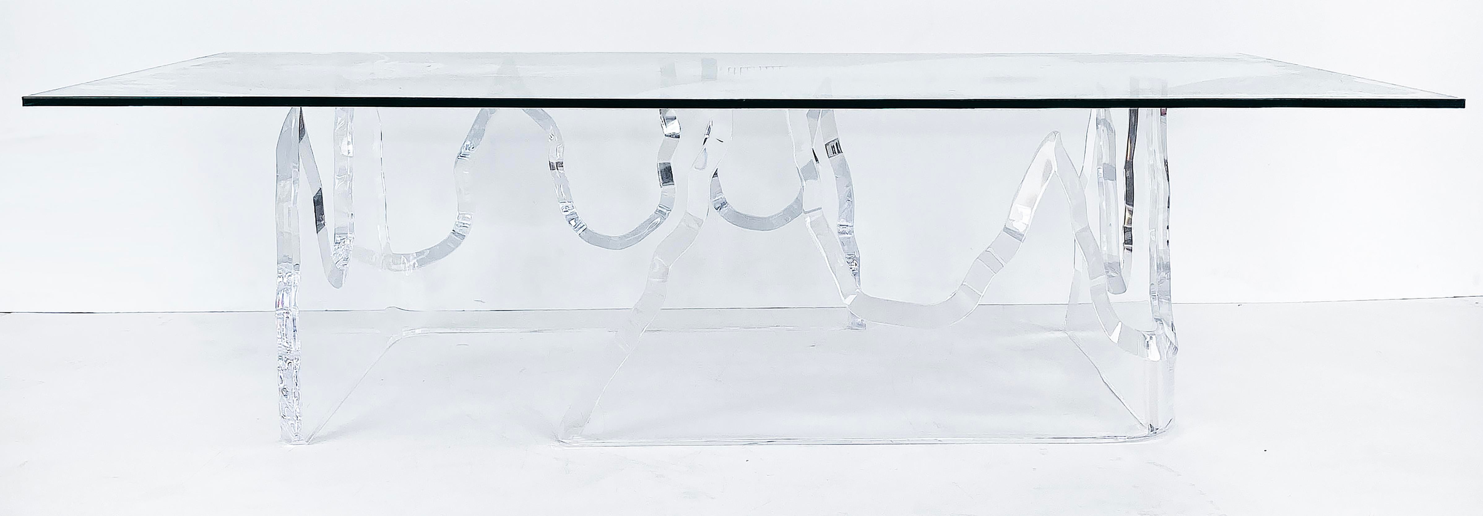 アンティークlion Glass Top Coffee Table Vintage Walnut Coffee Table with Carved Lion and Glass Top