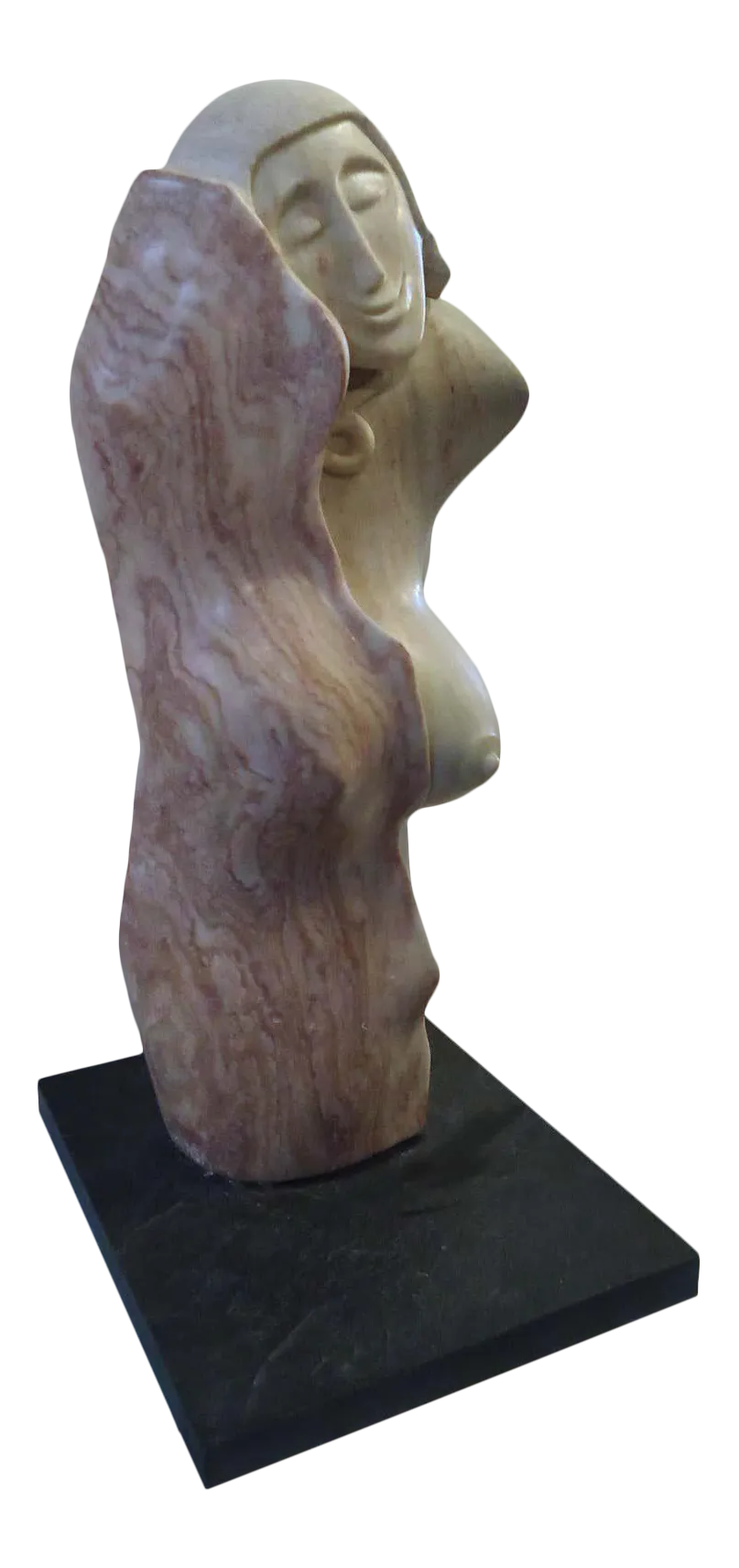 Signed Female Marble Sculpture Chairish