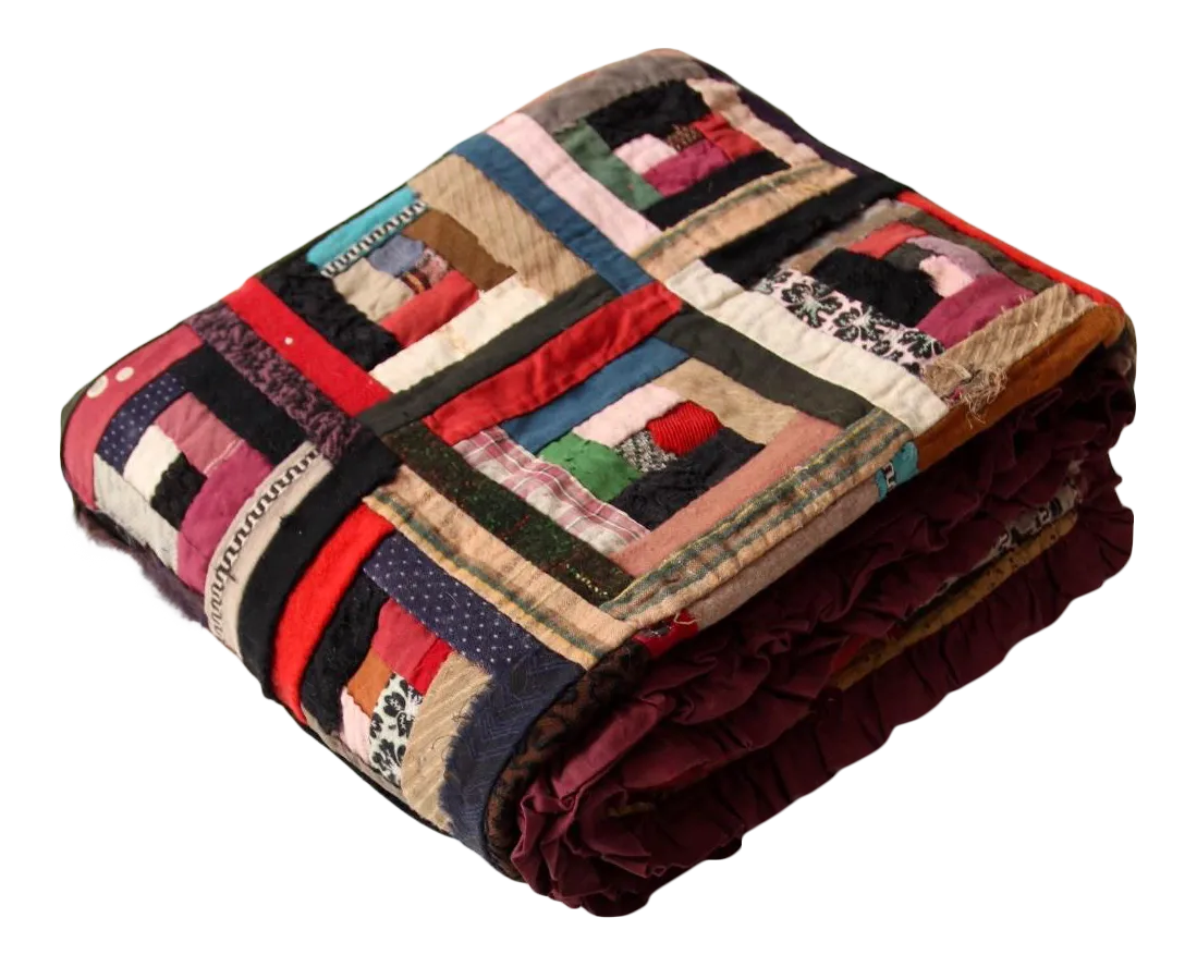 Antique Double Sided Patchwork Crazy Quilt Chairish