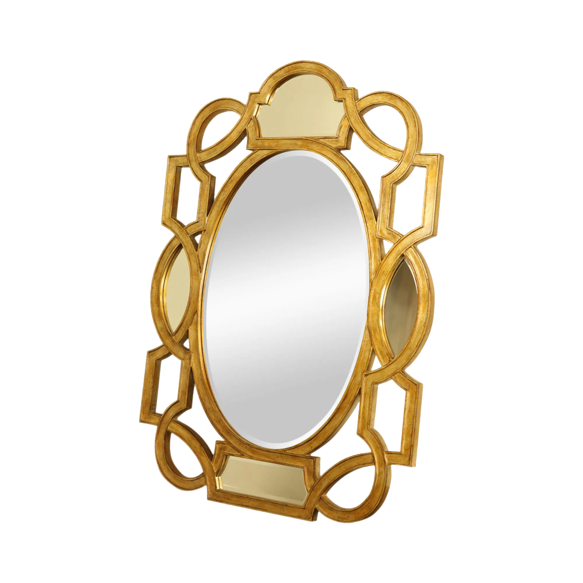 Classic Modern Style Silver Gilt Frame Wall Mirror Chairish