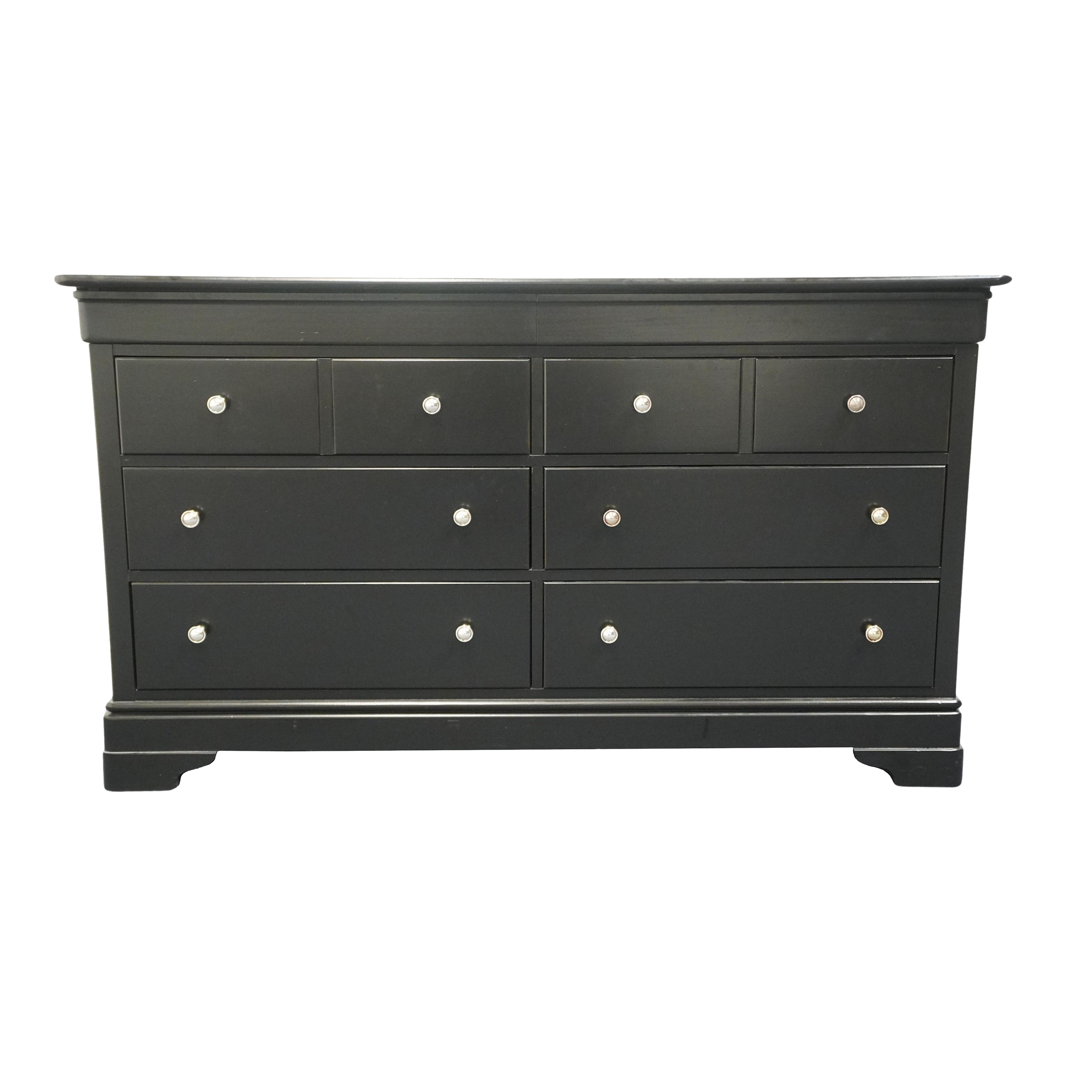 Stanley Furniture Contemporary Modern Black Painted 62" Double Dresser