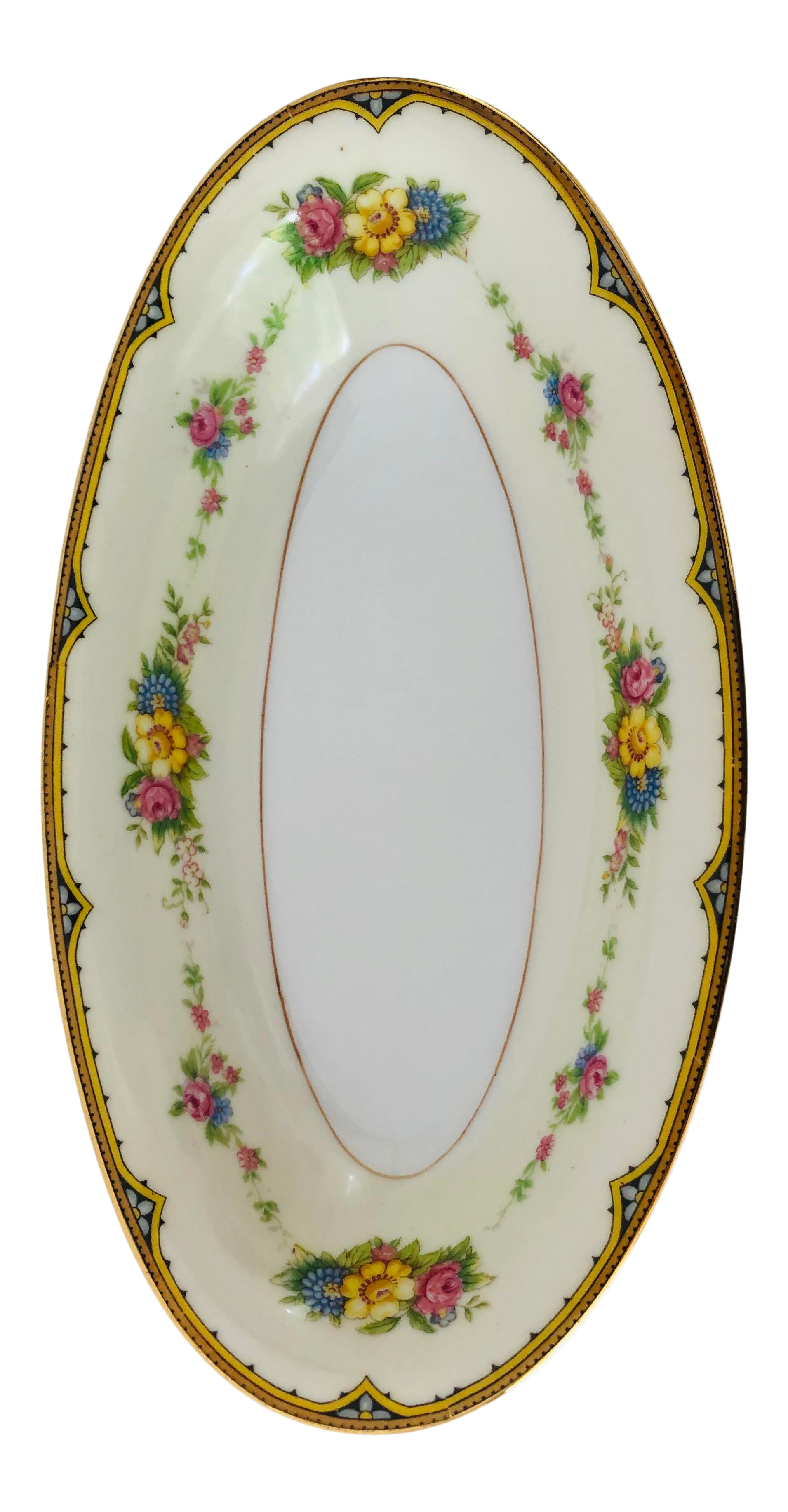 Noritake China Marked m Japan Floral Design Small Serving Bowl