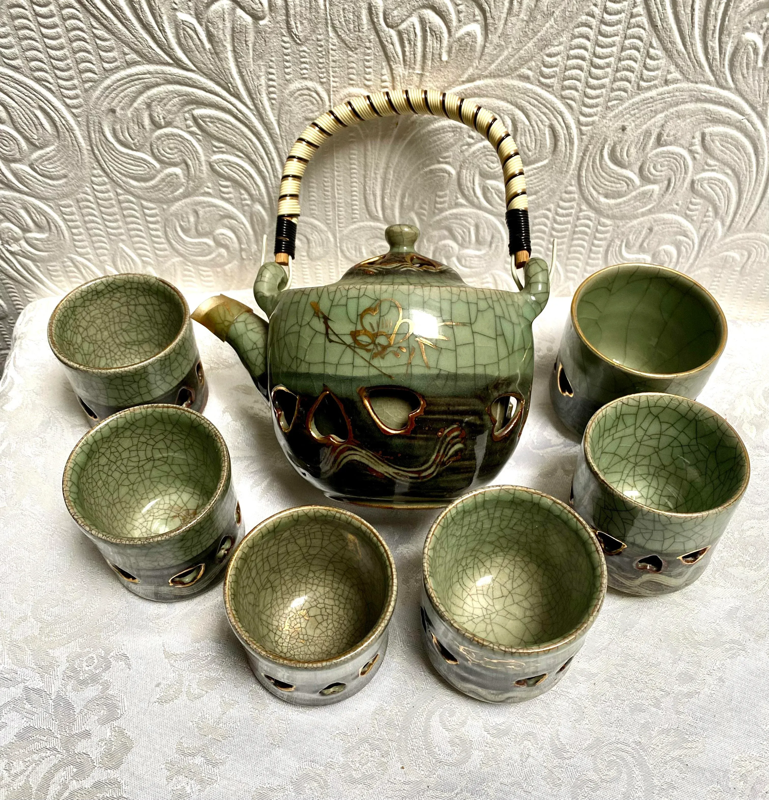 食器 Soma 1940s Otagiri Soma Ware Somayaki Mid Century Japanese Tea