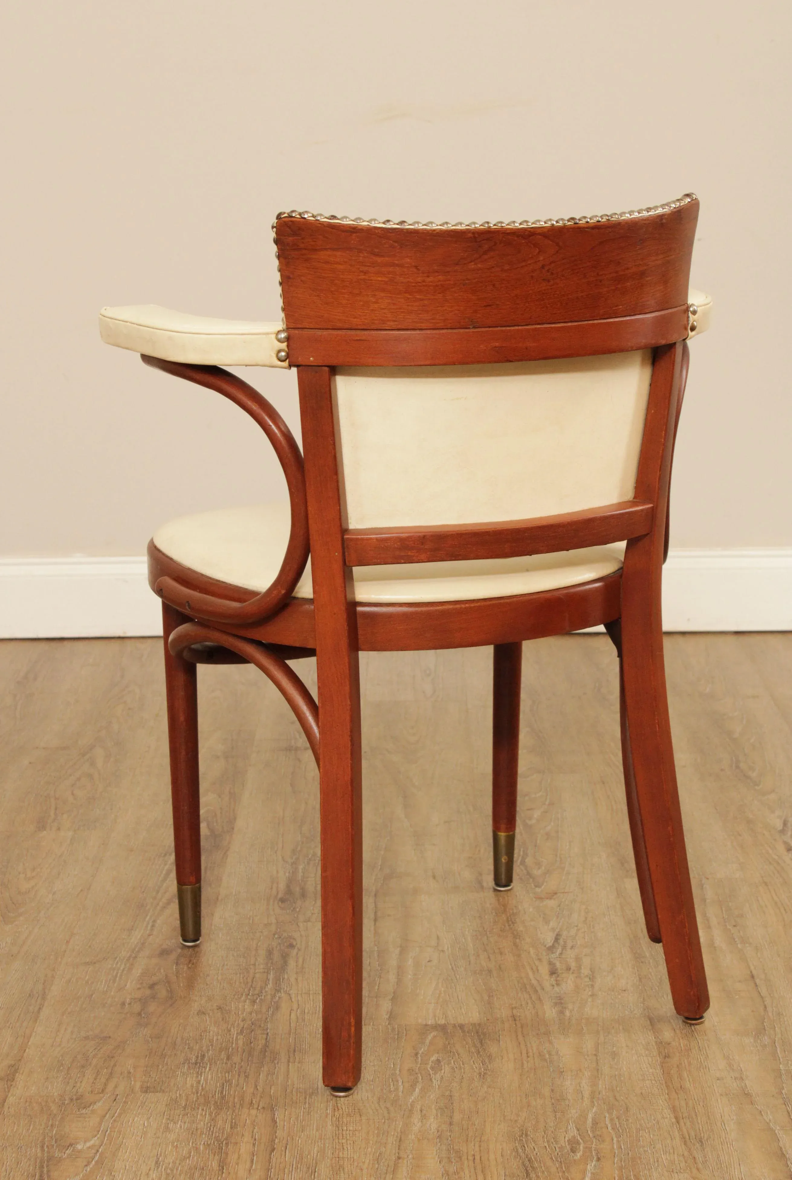 Thonet Mid Century Art Deco Style Bentwood Armchairs - A Pair