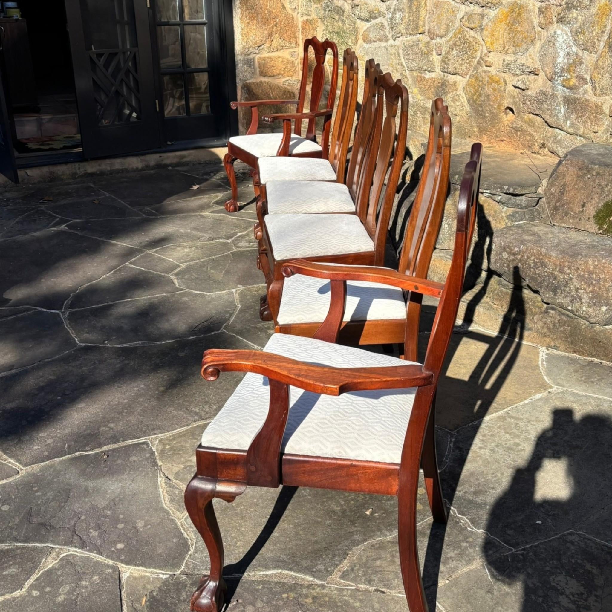 Late 19th Century Antique Early American Mahogany Dining Chairs