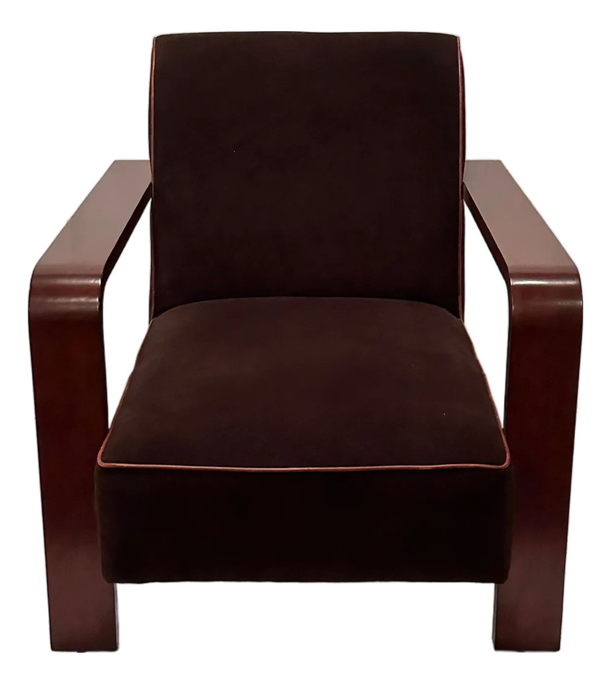Ralph Lauren Modern Mahogany Armchair | Chairish
