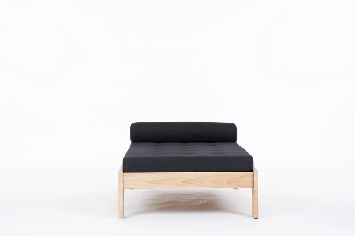 Daybed in Elm and Black Linen, 1980