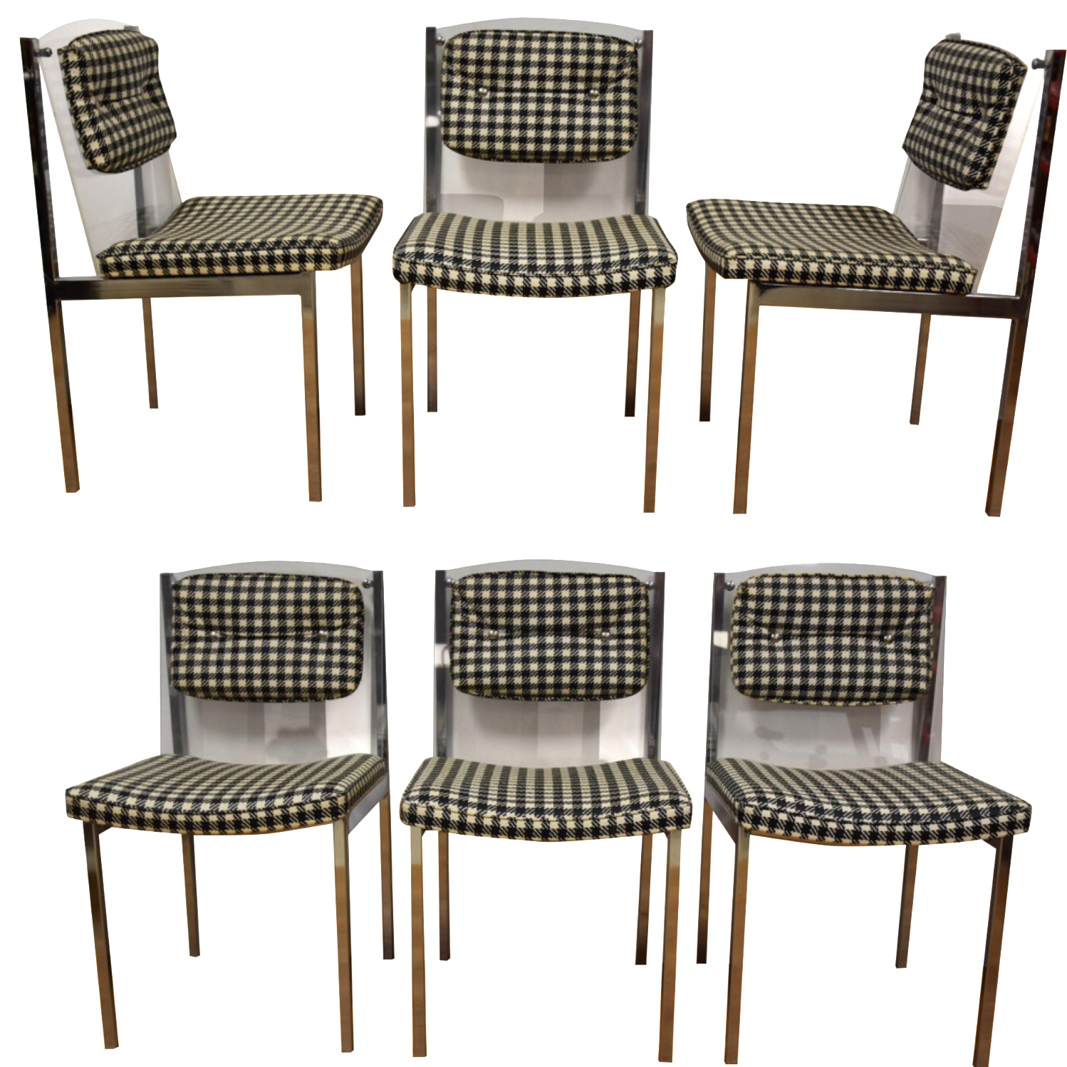 Chrome and Lucite Dining Chairs Set of 6 Chairish