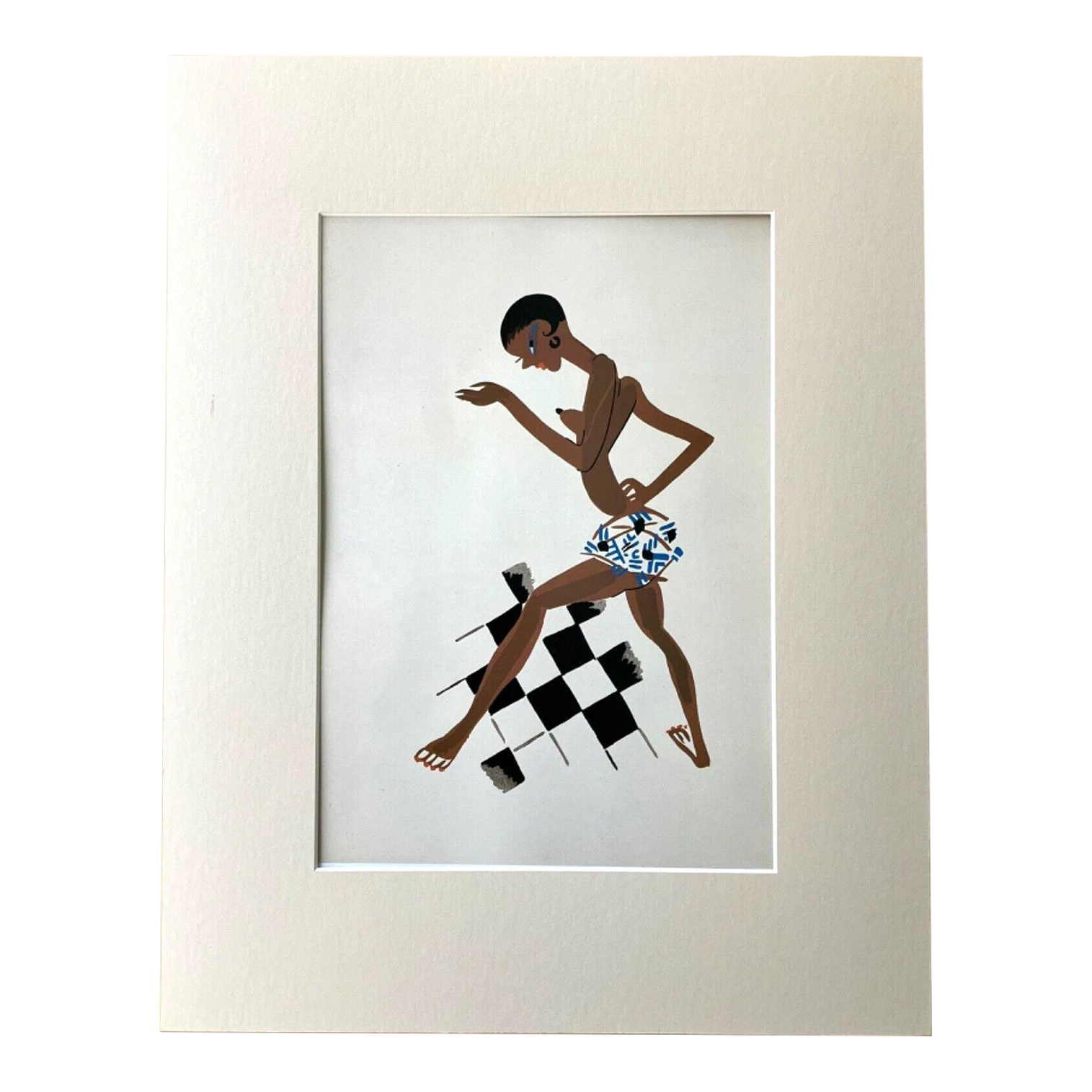 Vintage Paul Colin Print from The Black Tumult in 14x18 Mat