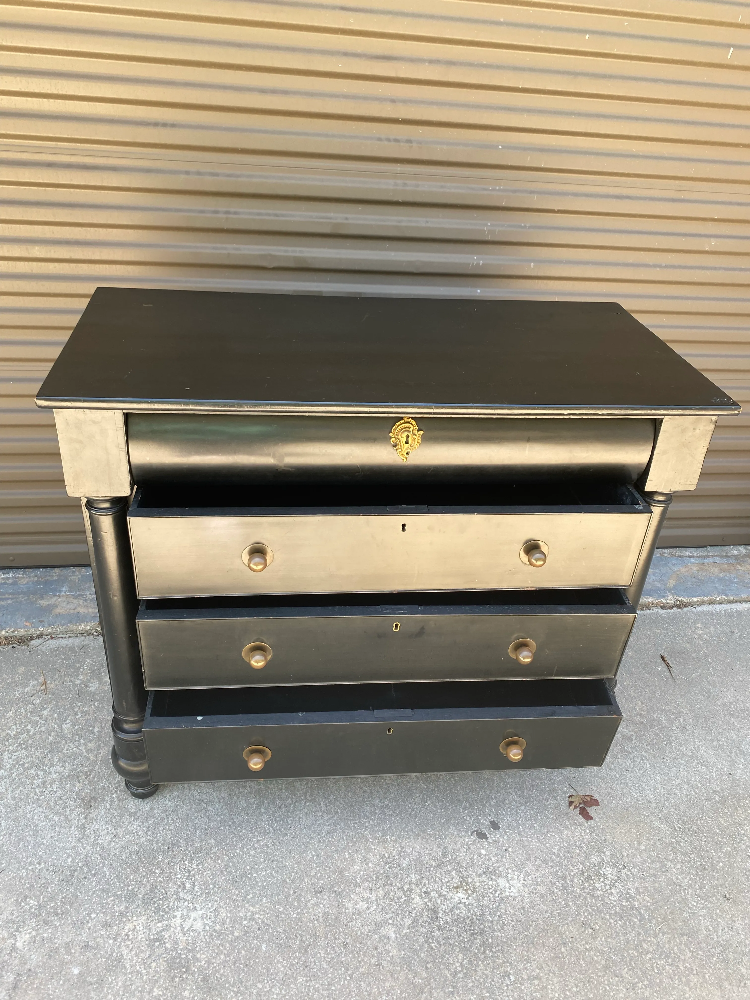 black dresser vintage Atten 4-Drawer Tall Dresser main image 1