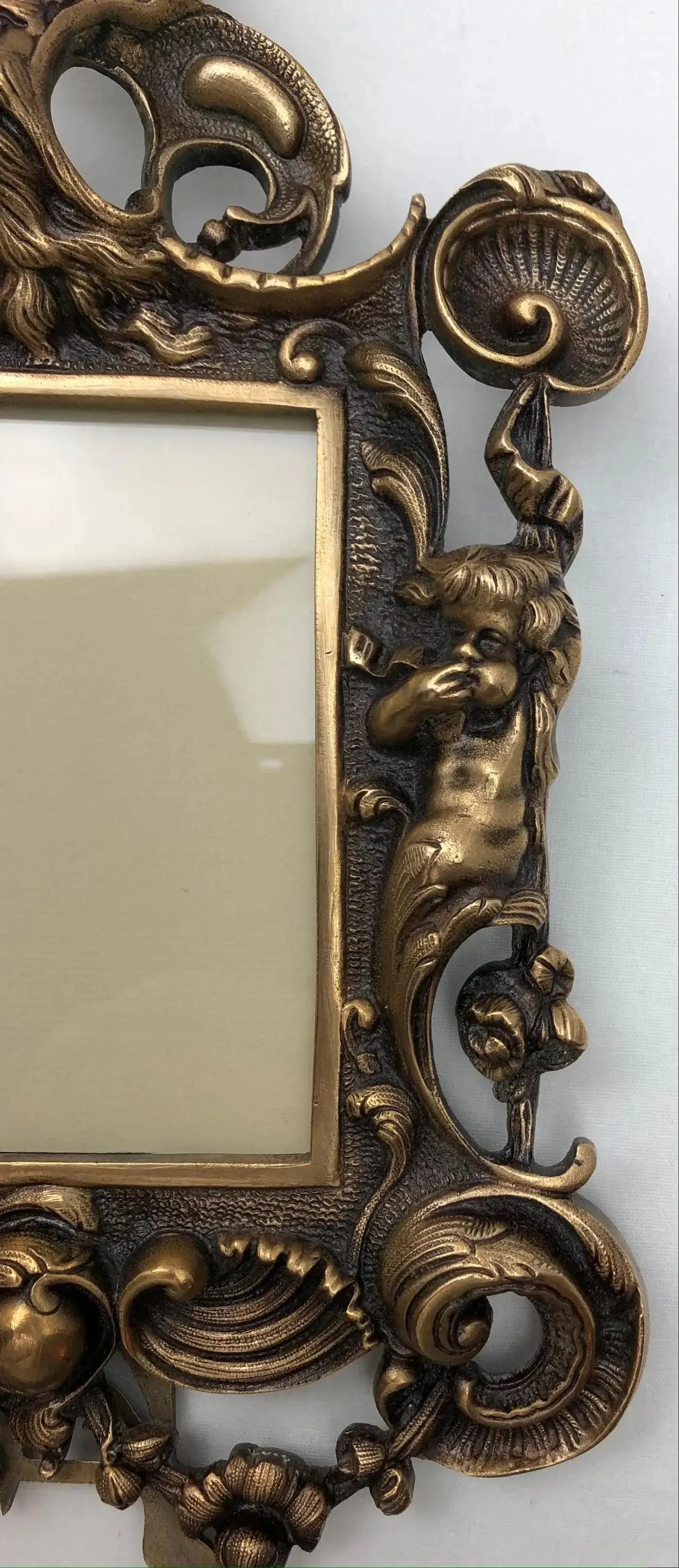 Fine Antique French Neoclassical Louis XV Style Gilt Bronze Picture Frame