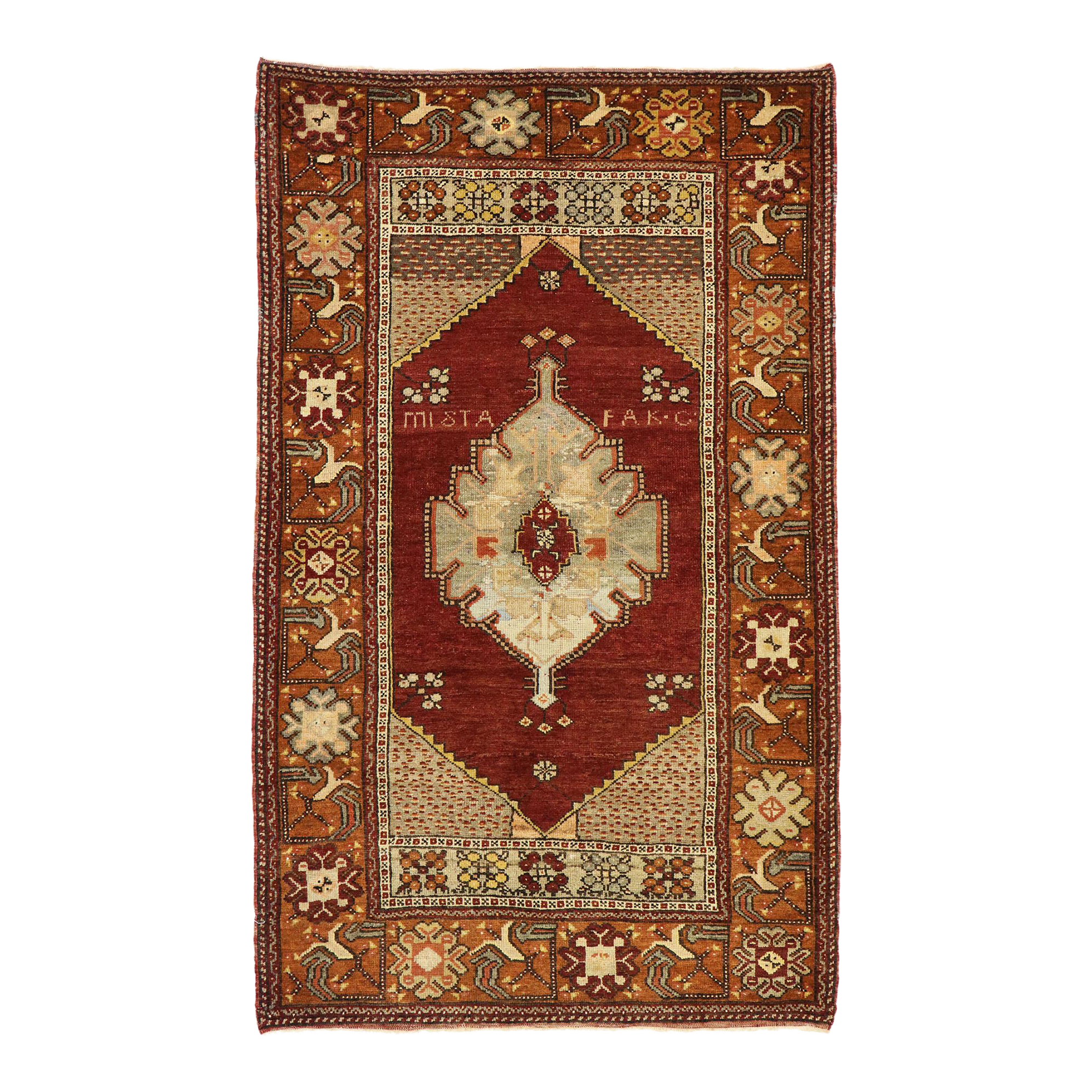 84×115 \"A foggy day” ViNTAGE TURKiSH RUG 1' X 3' Vintage Turkish Rug, Purple - Kylith - Revival™