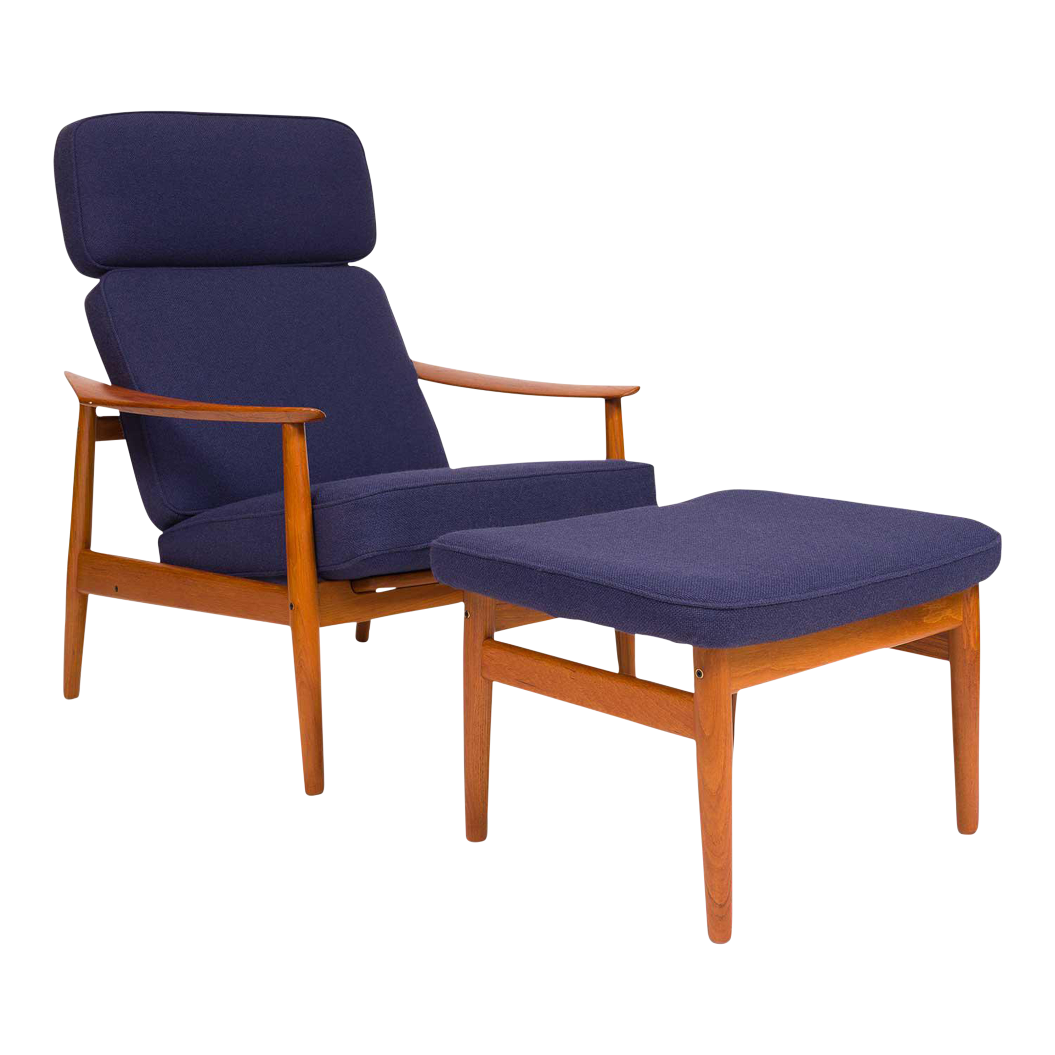 Arne Vodder Reclining Lounge Chair & Ottoman Chairish