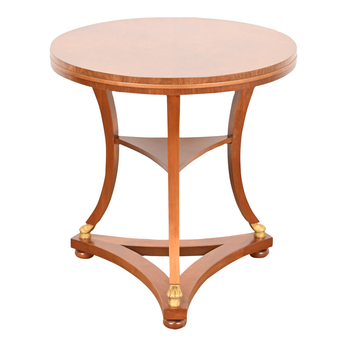 Baker Furniture French Empire Mahogany Tea Table, Newly Refinished