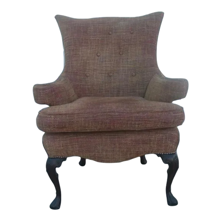 Vintage Wingback Upholstered Armchair Chairish