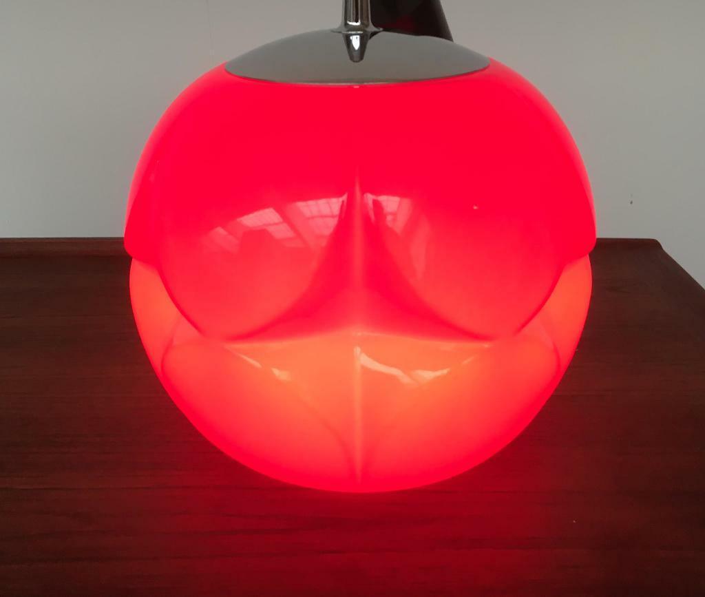 Vintage German Space Age Glass Ball Pendant Lamp from Peill & Putzler, 1970s