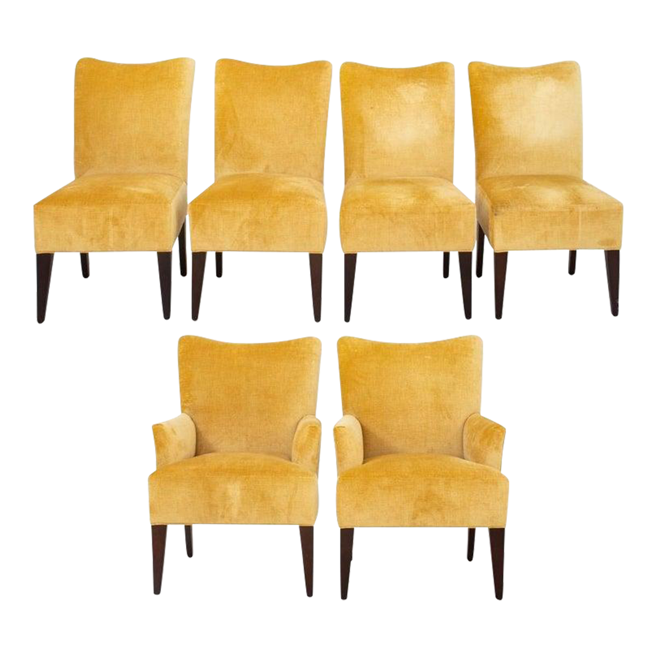 Modern Upholstered Dining Chairs, 6 Chairish