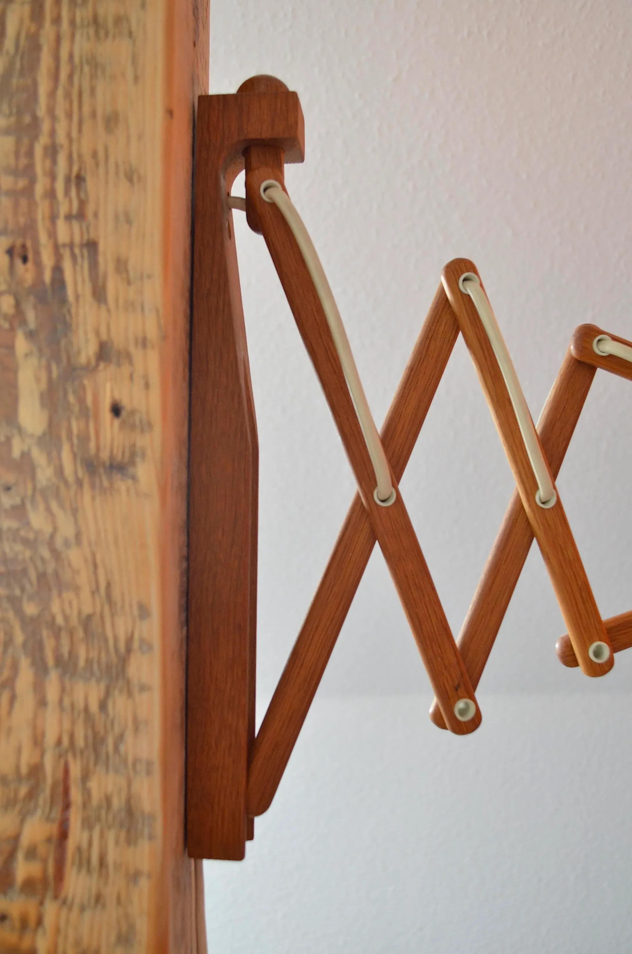 Danish Oak and Plastic Sconce attributed to Erik Hansen for Le Klint, 1960s