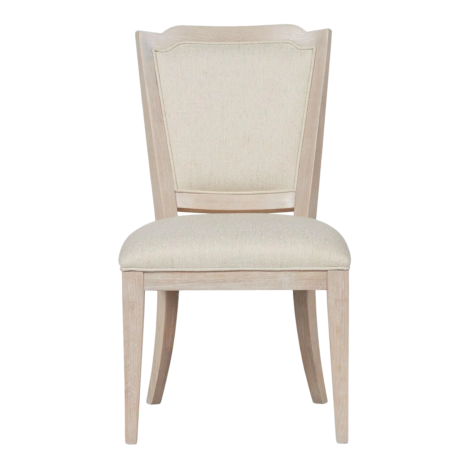 Transitional Shoreline Dining Chair, Antique White Chairish